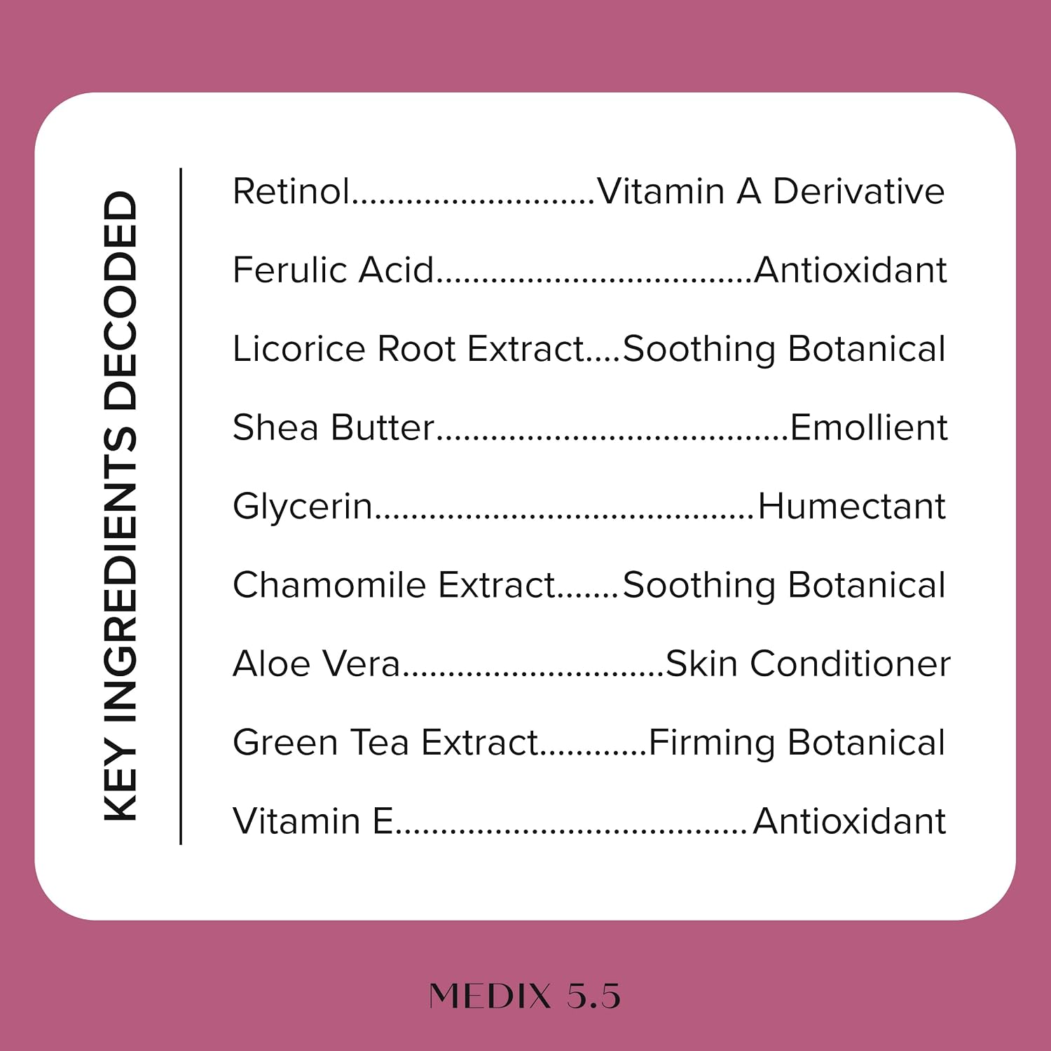 MEDIX 5.5 CREMA DE RETINOL CREMA DE COLÁGENO PARA EL CUIDADO DE LA PIEL, LOCIÓN HIDRATANTE PARA EL CUERPO Y LA CARA, LOCIÓN - 4