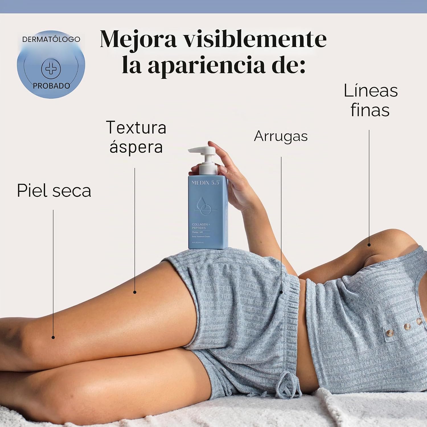 MEDIX 5.5 CREMA DE RETINOL CREMA DE COLÁGENO PARA EL CUIDADO DE LA PIEL, LOCIÓN HIDRATANTE PARA EL CUERPO Y LA CARA, LOCIÓN - 5
