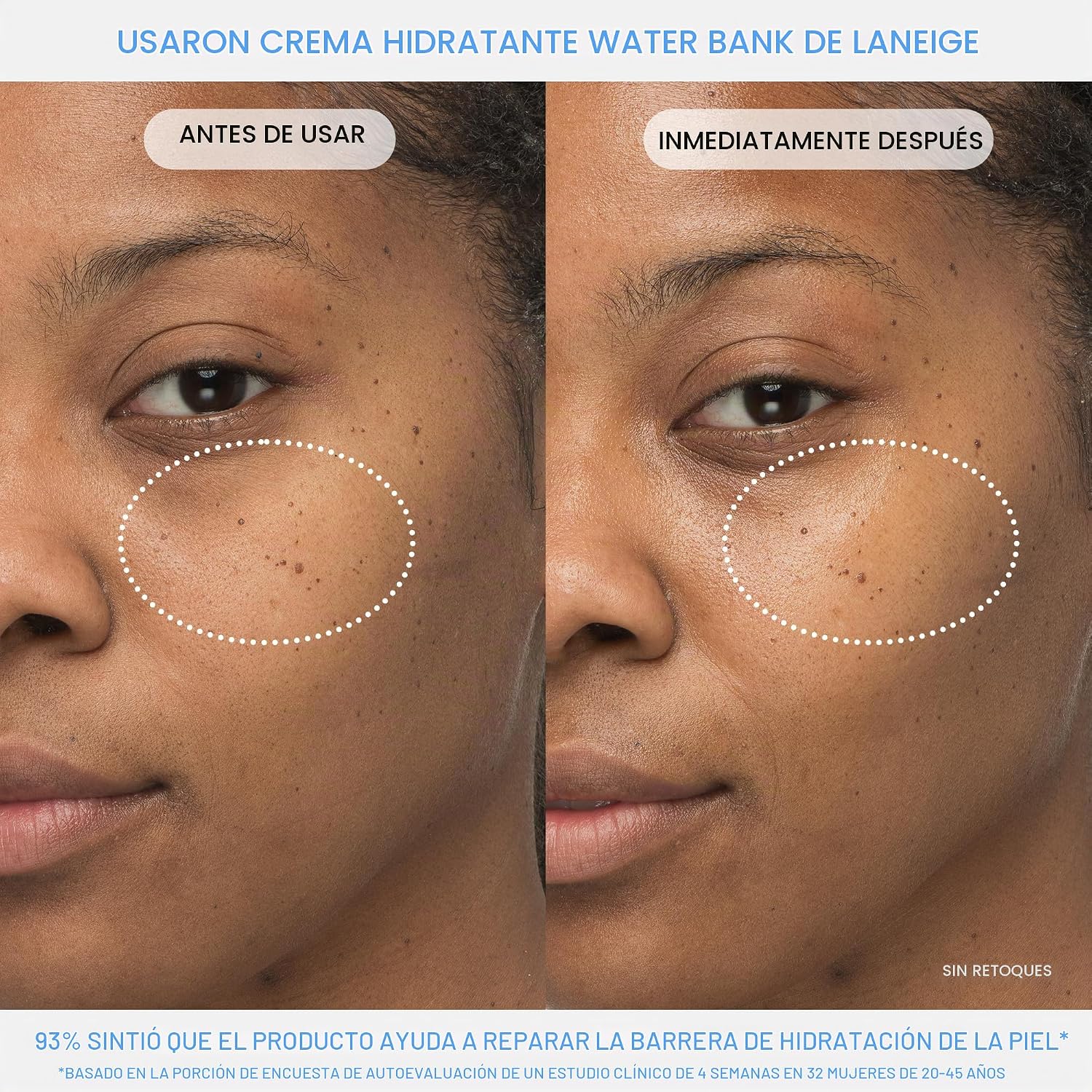 LANEIGE CREMA HIDRATANTE WATER BANK AZUL CON ÁCIDO HIALURÓNICO: CREMA FACIAL COREANA HIDRATANTE CON ESCUALANO Y CERAMIDA - 4