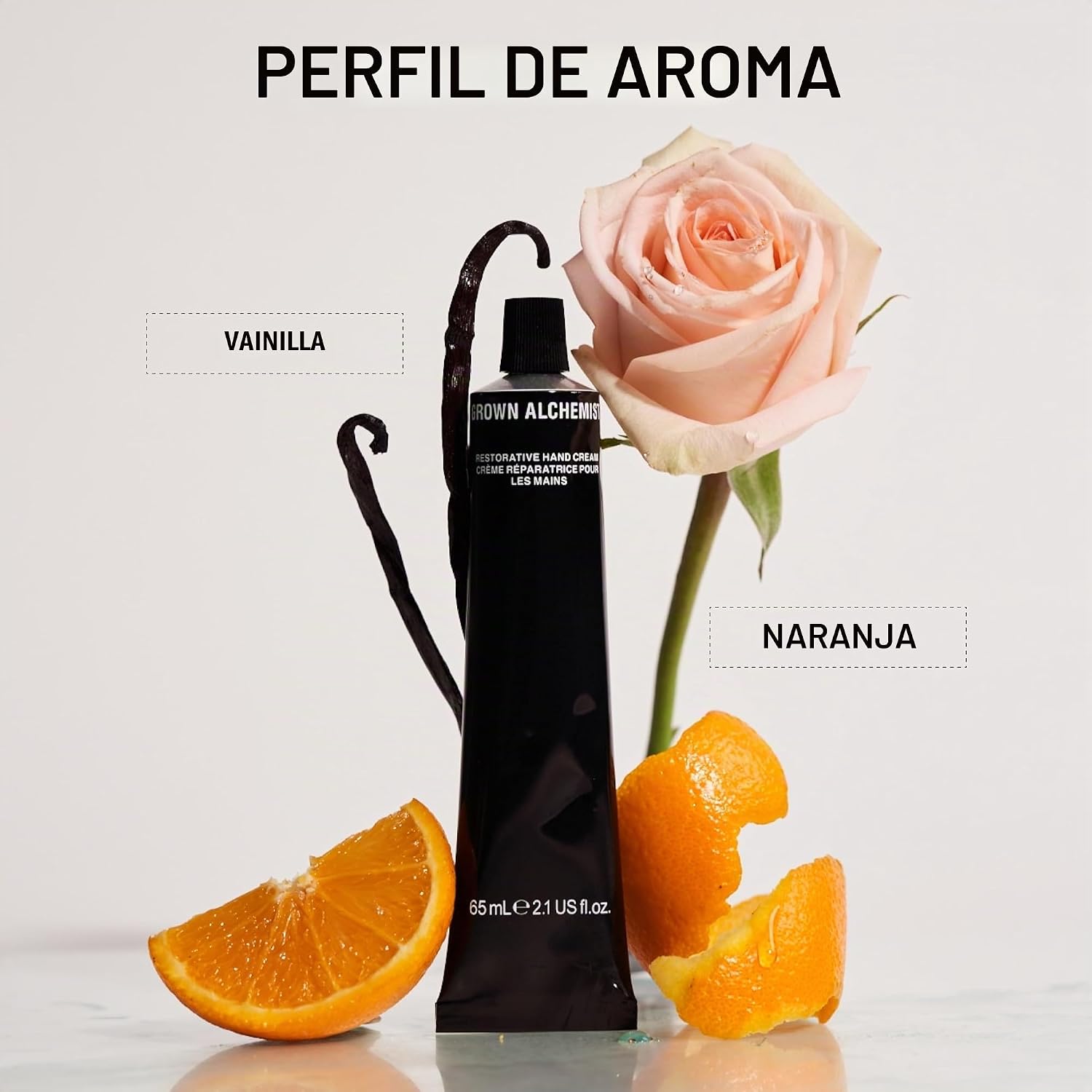 CREMA DE MANOS RESTAURADORA GROWN ALCHEMIST. VAINILLA Y CÁSCARA DE NARANJA. CREMA HIDRATANTE NO GRASOSA PARA NUTRIR - 4