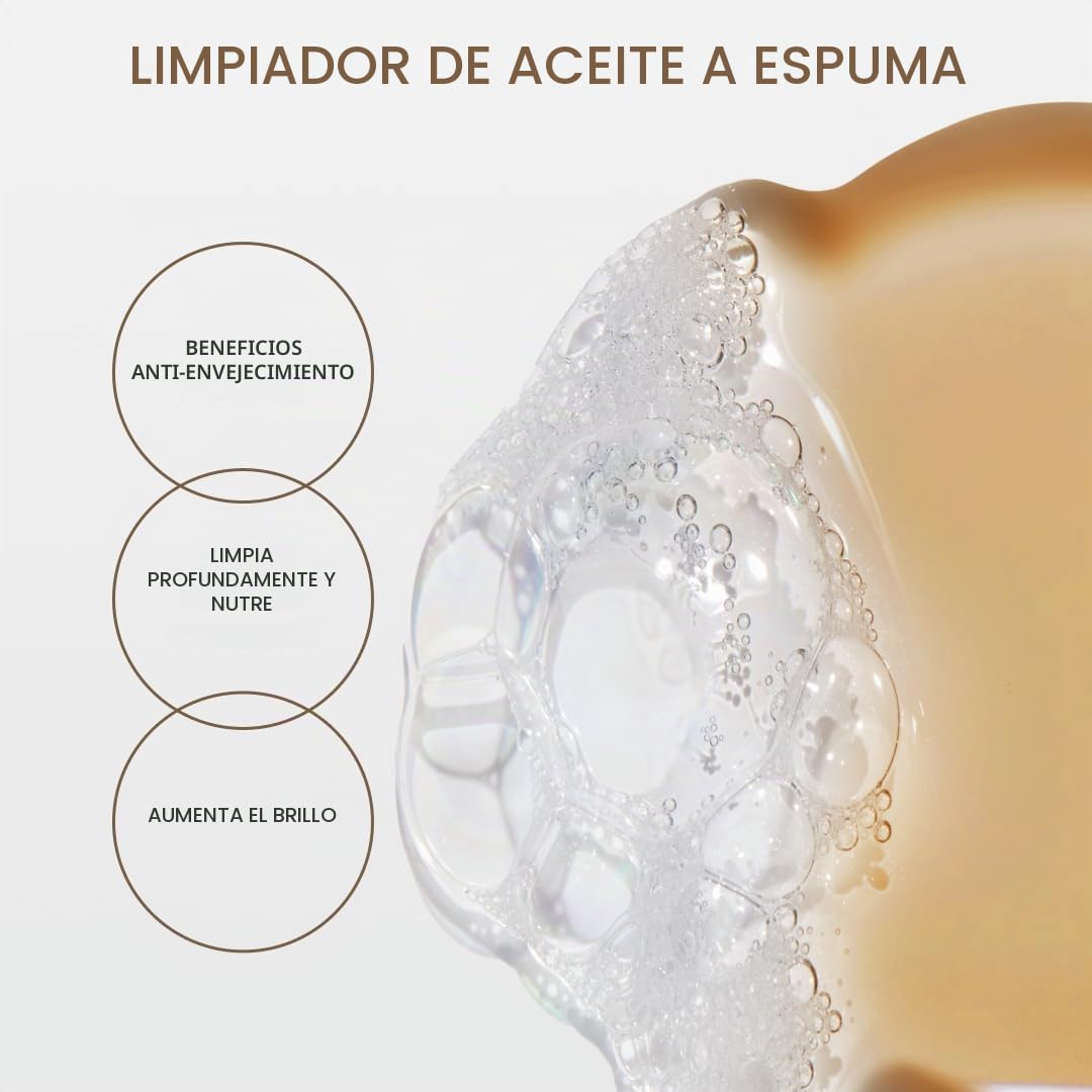 LANEIGE PERFECT RENEW LIMPIADOR NUTRITIVO DE ACEITE A ESPUMA: LAVADO FACIAL ANTIENVEJECIMIENTO 2 EN 1 PARA UN BRILLO - 2
