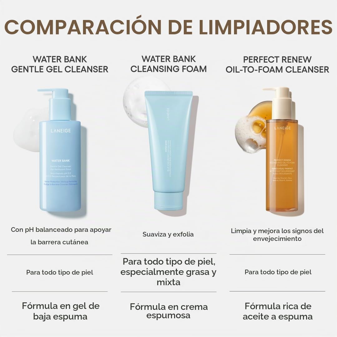 LANEIGE PERFECT RENEW LIMPIADOR NUTRITIVO DE ACEITE A ESPUMA: LAVADO FACIAL ANTIENVEJECIMIENTO 2 EN 1 PARA UN BRILLO - 7