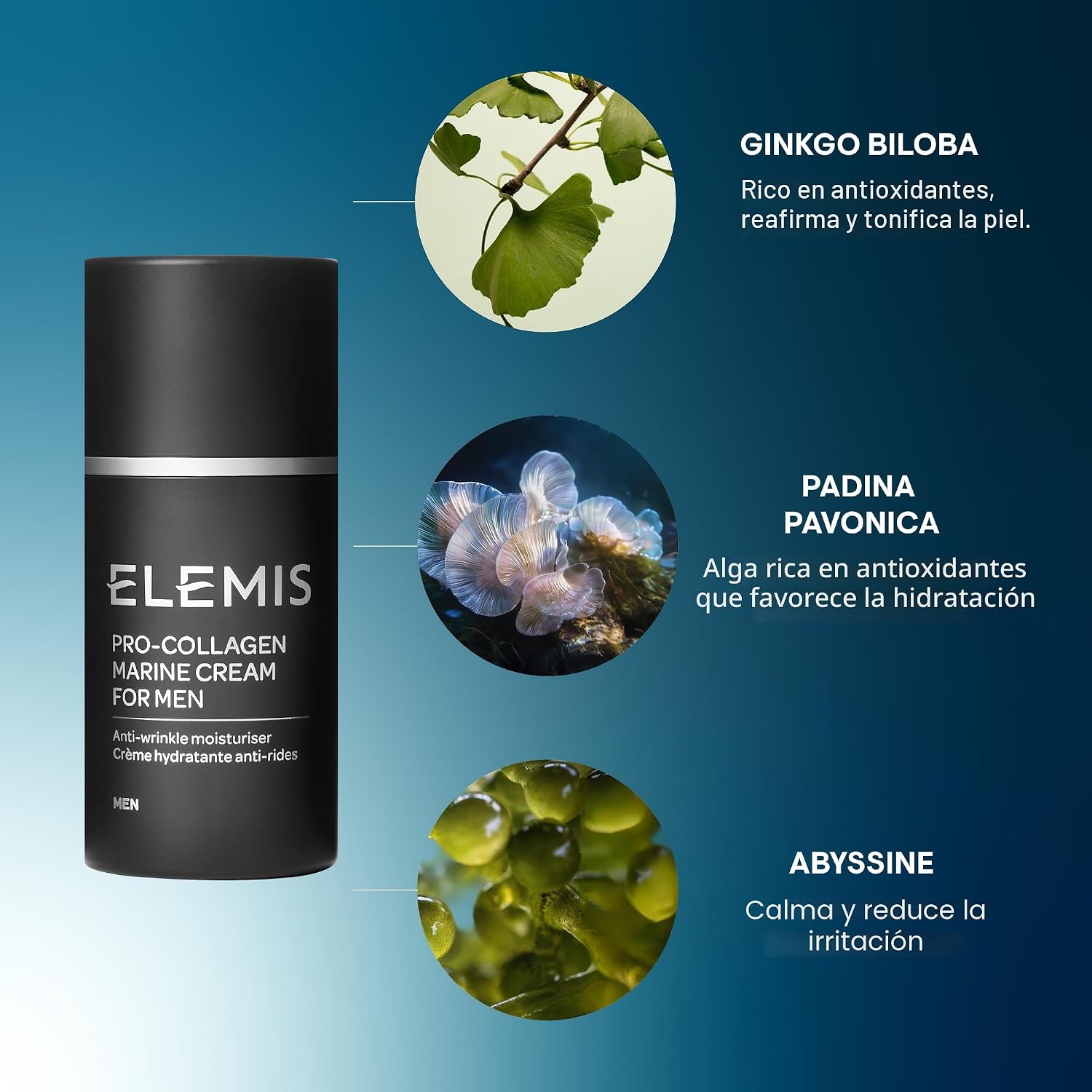 ELEMIS CREMA MARINA PRO-COLLAGEN PARA HOMBRES, CREMA HIDRATANTE SIN - 5