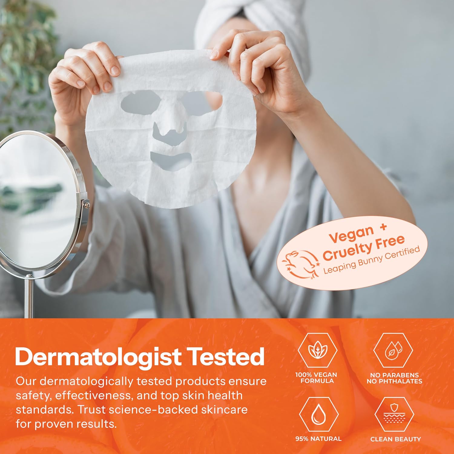 SKIN 2.0 MÁSCARA EN HOJA DE VITAMINA C Y COLÁGENO - REDUCTORA DE ARRUGAS, MANCHAS DE LA EDAD Y ANTIENVEJECIMIENTO, - 7