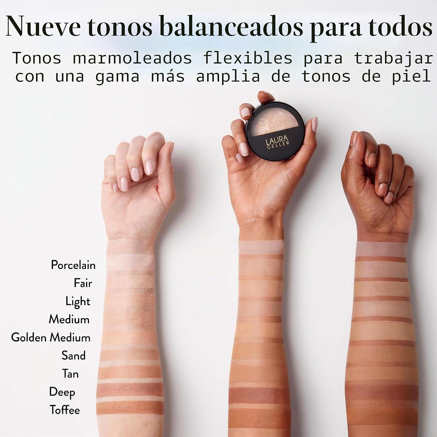 LAURA GELLER NEW YORK AWARD-WINNING BAKED BALANCE-N-BRIGHTEN - POLVO BASE ILUMINADORA PARA CORRECCIÓN DE COLOR, COBERTURA - 7