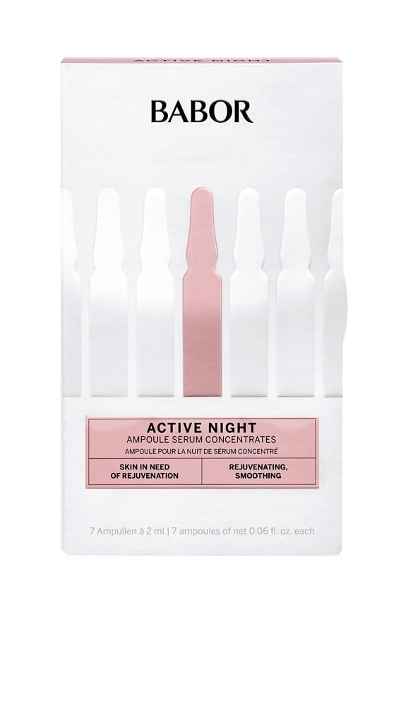 BABOR CONCENTRADOS DE SUERO DE AMPOLLA ACTIVA NOCTURNA, SUERO DE ÁCIDO HIALURÓNICO, TRATAMIENTO NOCTURNO HIDRATANTE, - 1