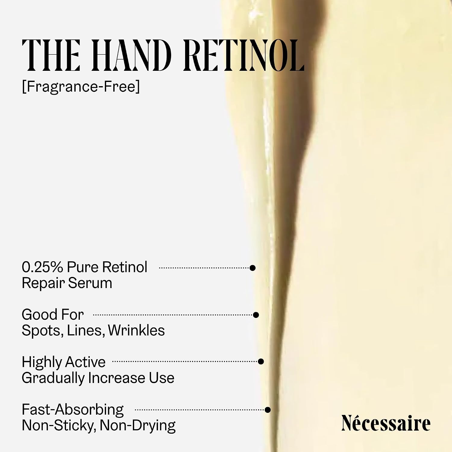 THE HAND RETINOL. SUERO REPARADOR ANTIEDAD CREPINESS .25% RETINOL PURO 5% AHA - 2