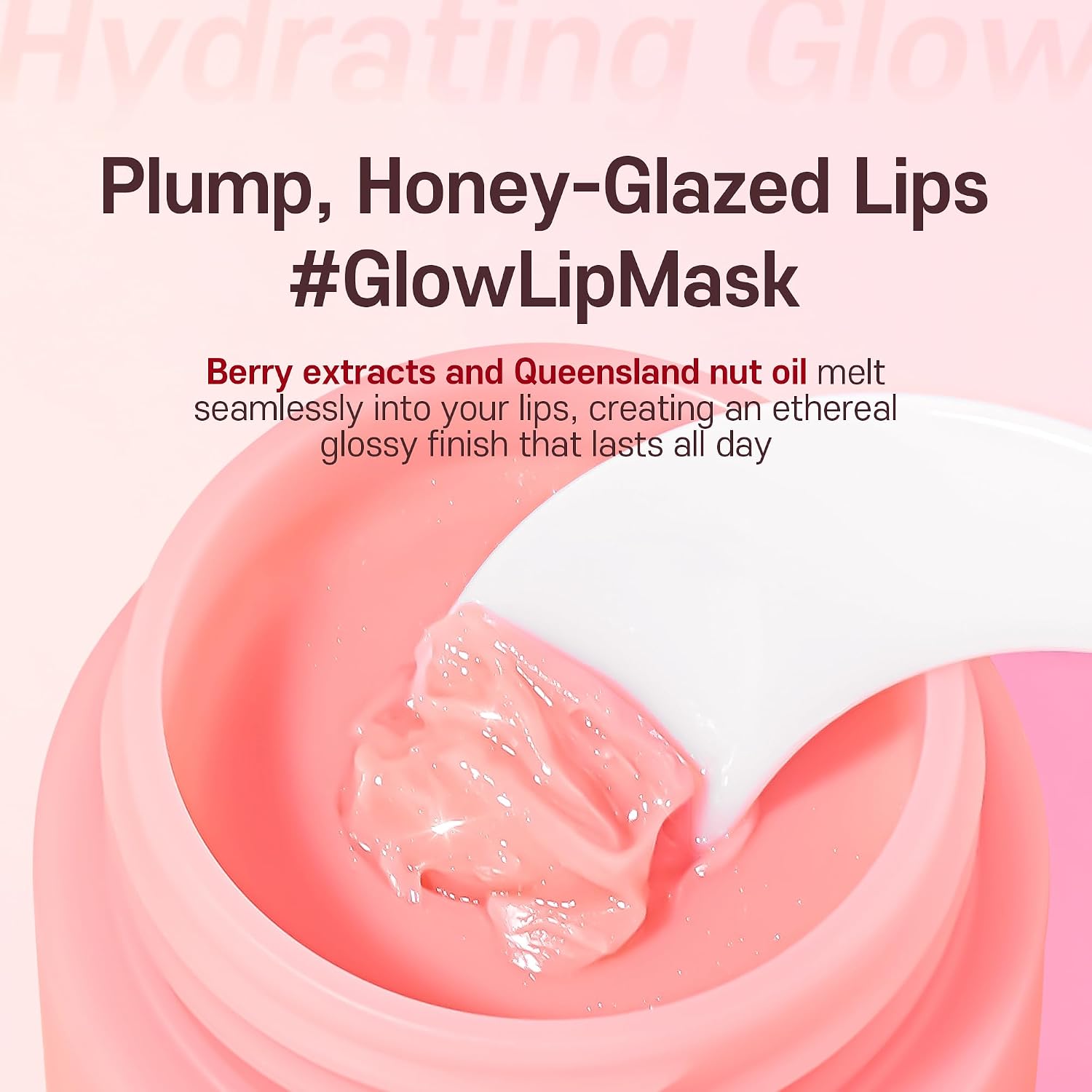 MINI BÁLSAMO LABIAL COREANO HIDRATANTE RESPLANDOR MÁSCARA LABIAL BAYA 0.35 ONZAS, 12 HORAS DE LARGA DURACIÓN DURANTE - 3