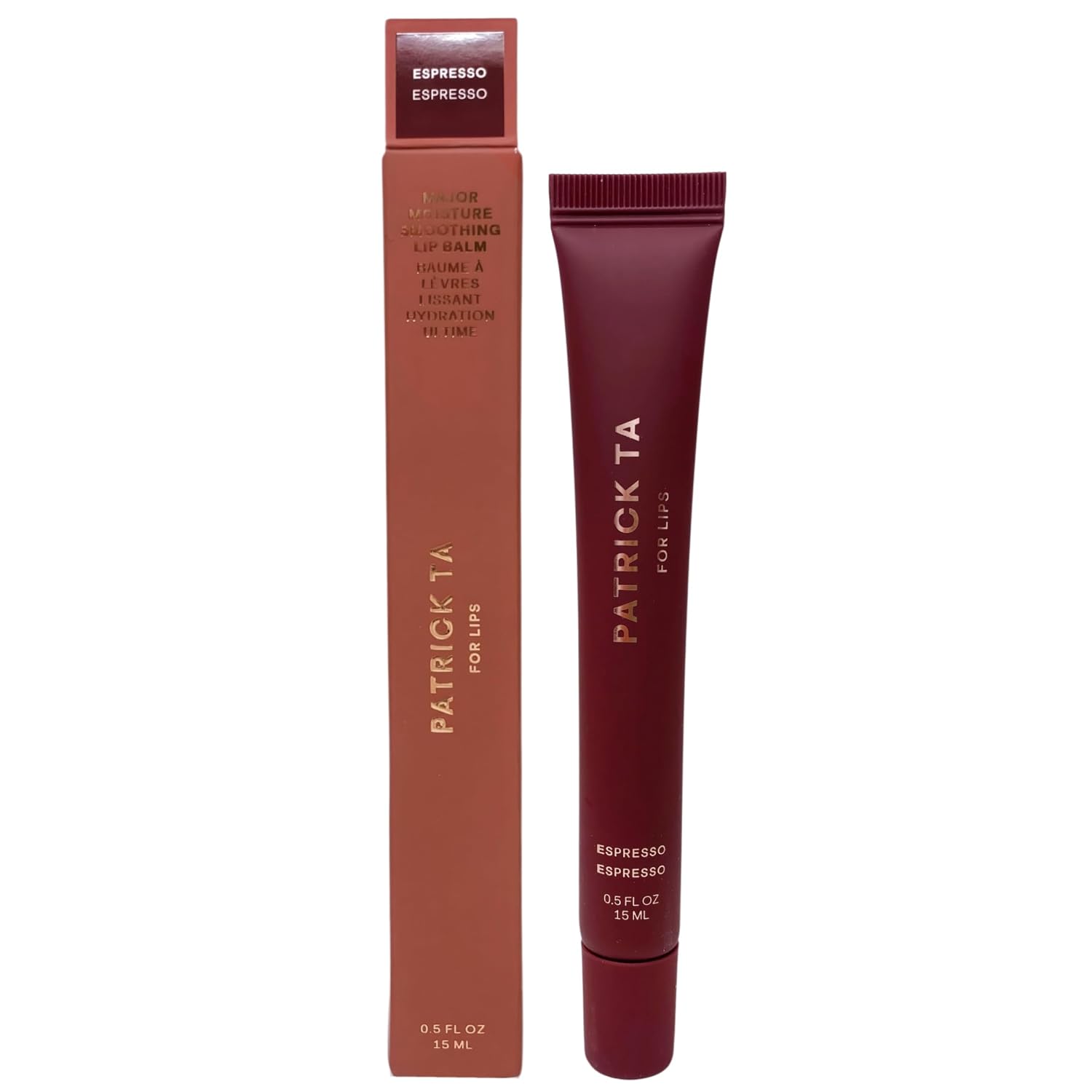 PATRICK TA MAJOR MOISTURE SMOOTHING BÁLSAMO LABIAL REPARADOR - ESPRESSO 0.5 FL OZ / 0.5 FL OZ - 1