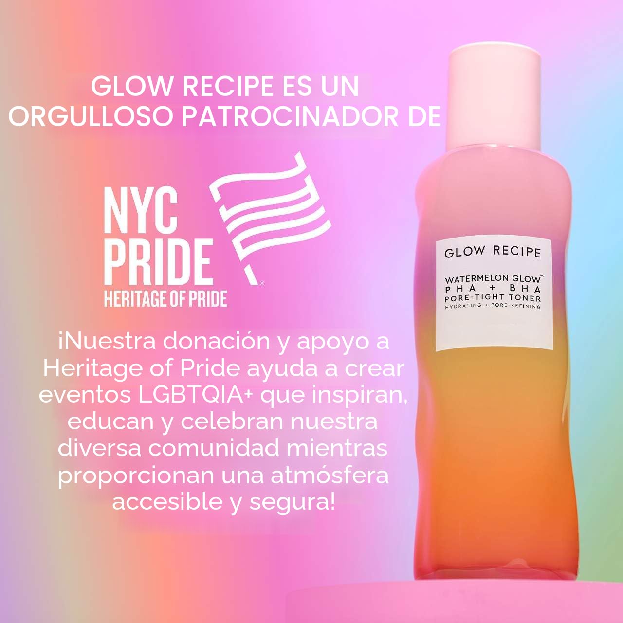 BRILLO GLOW RECIPE EDICIÓN LIMITADA PRIDE PHA BHA - TÓNICO FACIAL PARA EL CUIDADO DE LA PIEL, MINIMIZADOR DE POROS - 2