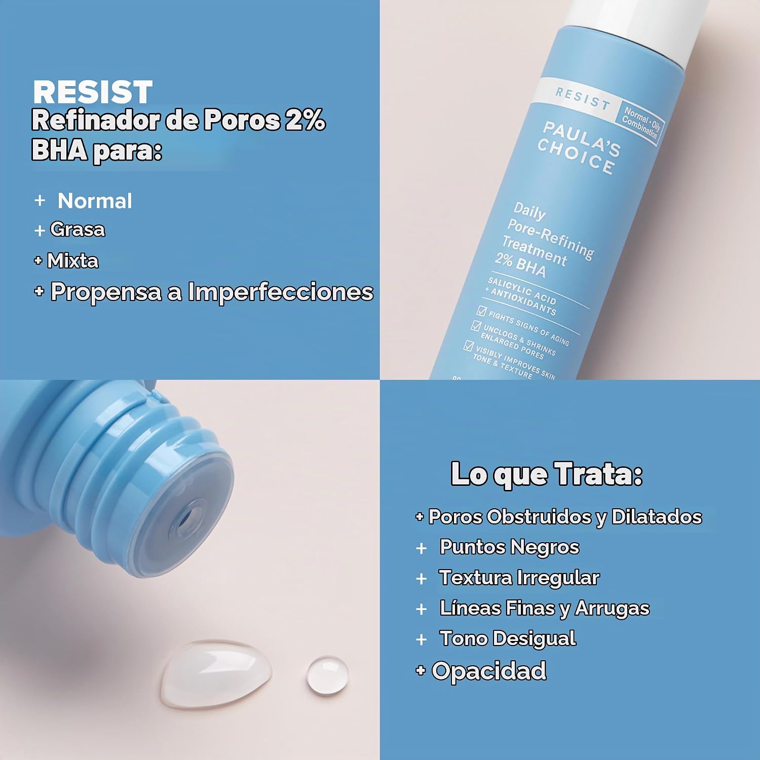TRATAMIENTO DIARIO PARA MINIMIZAR POROS CON 2% BHA DE PAULA S CHOICE RESIST, EXFOLIANTE PARA POROS ABIERTOS, 3 ONZAS - 4