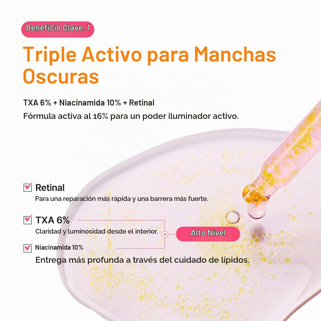 PURITO TXA 6% NIACINAMIDA 10% RETINAL SUERO FACIAL PARA MANCHAS OSCURAS, HIPERPIGMENTACIÓN, TONO DESIGUAL ÁCIDO TRANEXÁMICO - 5