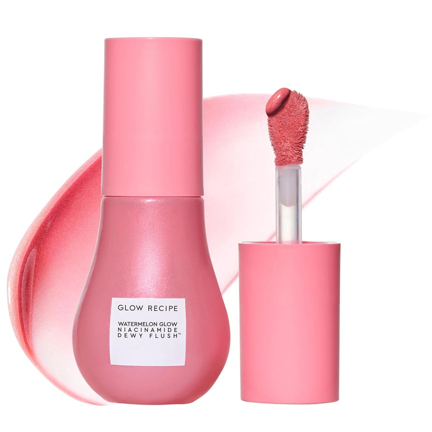 BRILLO GLOW RECIPE NIACINAMIDE DEWY FLUSH SUERO LÍQUIDO DE RUBOR TINTADO - RUBOR LUMINOSO PARA LAS MEJILLAS PARA SUAVIZAR, - 1
