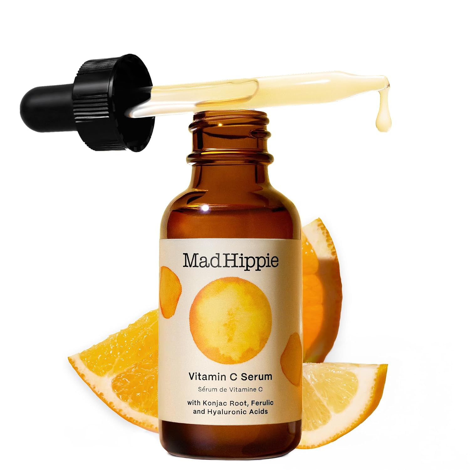 MAD HIPPIE SUERO DE VITAMINA C PARA LA CARA ÁCIDO HIALURÓNICO, ÁCIDO FERÚLICO Y VITAMINA E, ANTI-ENVEJECIMIENTO, BRILLO GLOW - 1