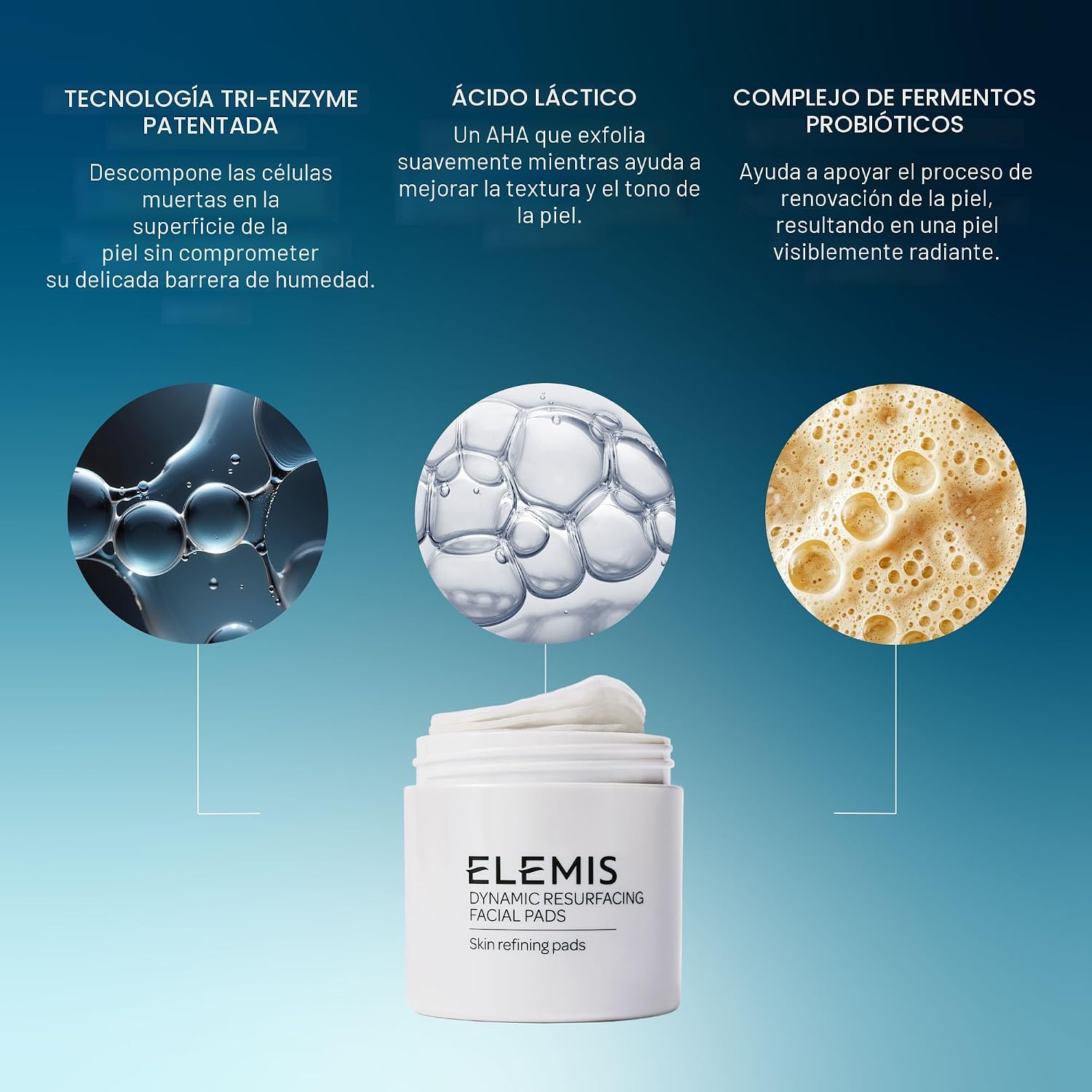 ELEMIS ALMOHADILLAS FACIALES DE RENOVACIÓN DINÁMICA, ALMOHADILLAS FACIALES EXFOLIANTES DE TRATAMIENTO CON TEXTURA SUAVE - 5