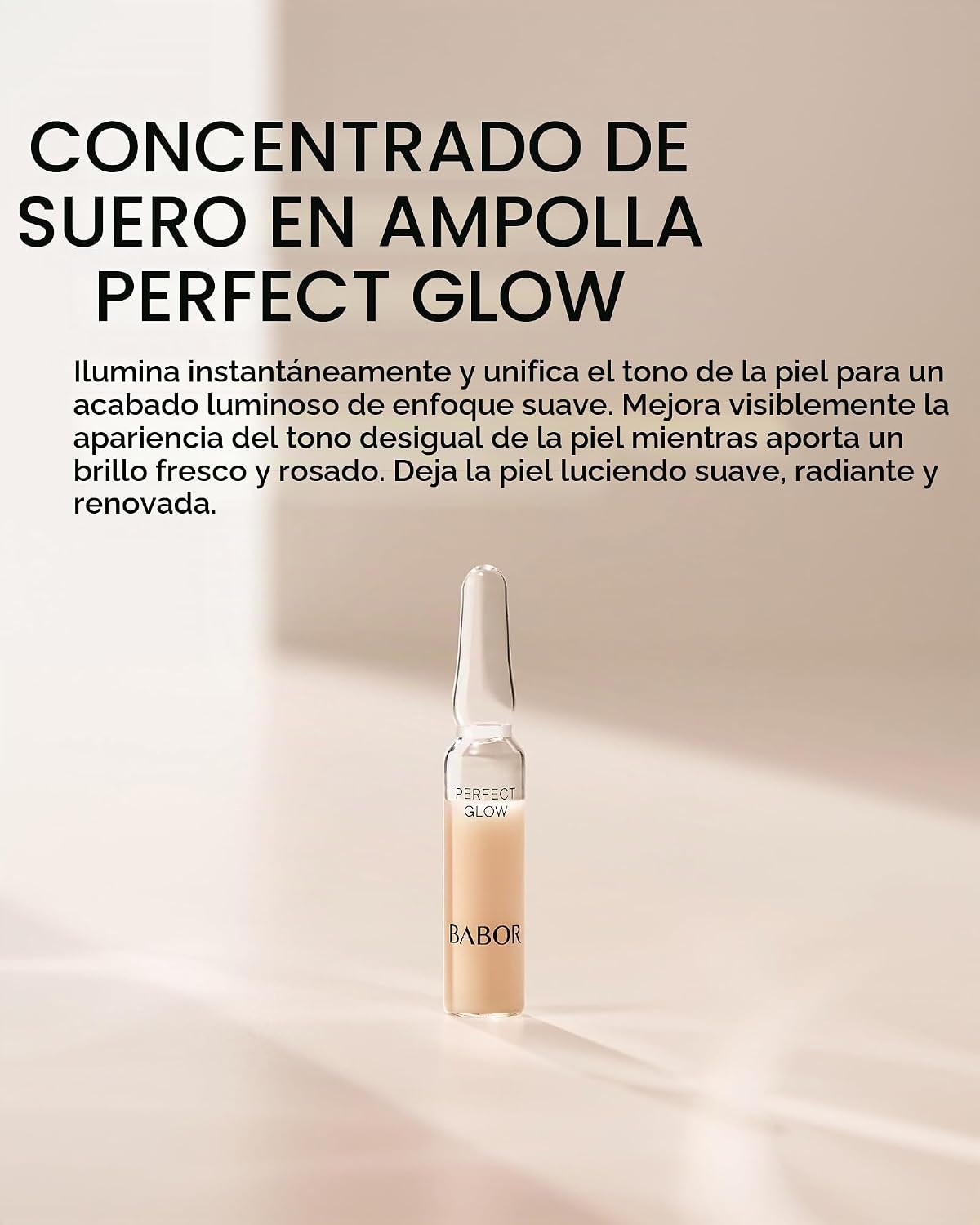 BABOR PERFECT BRILLO GLOW AMPOLLA SÉRUM FACIAL CONCENTRADO CONCENTRADOS, PERFECTION PEPTIDE P3 Y PIGMENTOS BRILLANTES - 3