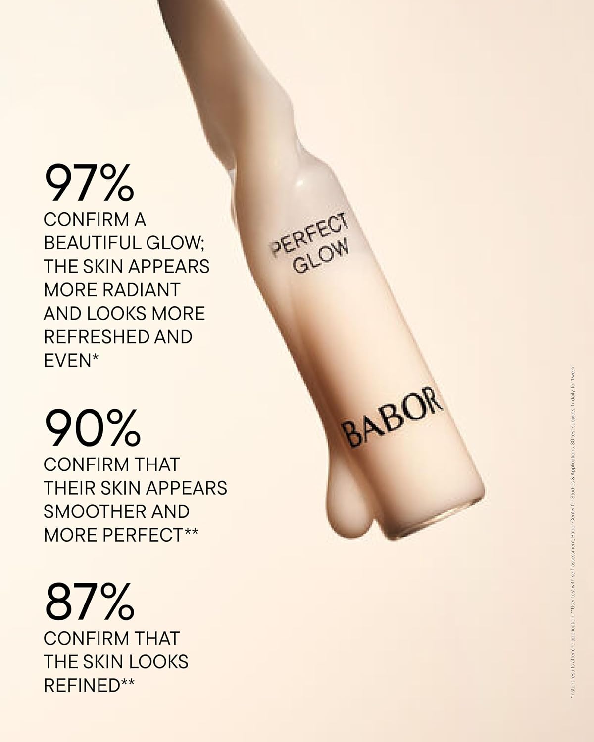 BABOR PERFECT BRILLO GLOW AMPOLLA SÉRUM FACIAL CONCENTRADO CONCENTRADOS, PERFECTION PEPTIDE P3 Y PIGMENTOS BRILLANTES - 5
