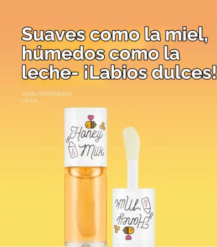A PIEU HONEY Y MILK LIP ACEITE NUTRIENTE I ACEITE DE LABIOS COREANO, HUMEDAD DURADERA, EXTRACTOS NUTRITIVOS, ACABADO SUAVE, - 5