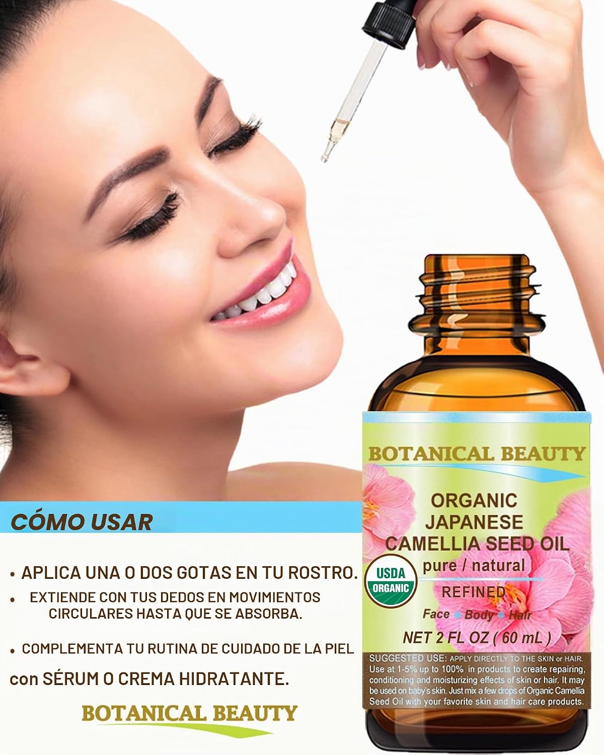 ACEITE ORGÁNICO JAPONÉS DE SEMILLA DE CAMELIA. ACEITE EMULSIONANTE 100 % PURO, NATURAL, NO DILUIDO, REFINADO, PRENSADO - 5