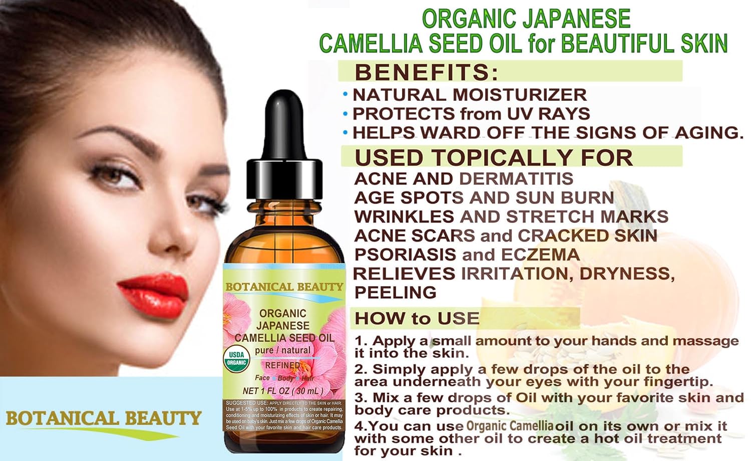 ACEITE ORGÁNICO JAPONÉS DE SEMILLA DE CAMELIA. ACEITE EMULSIONANTE 100 % PURO, NATURAL, NO DILUIDO, REFINADO, PRENSADO - 7