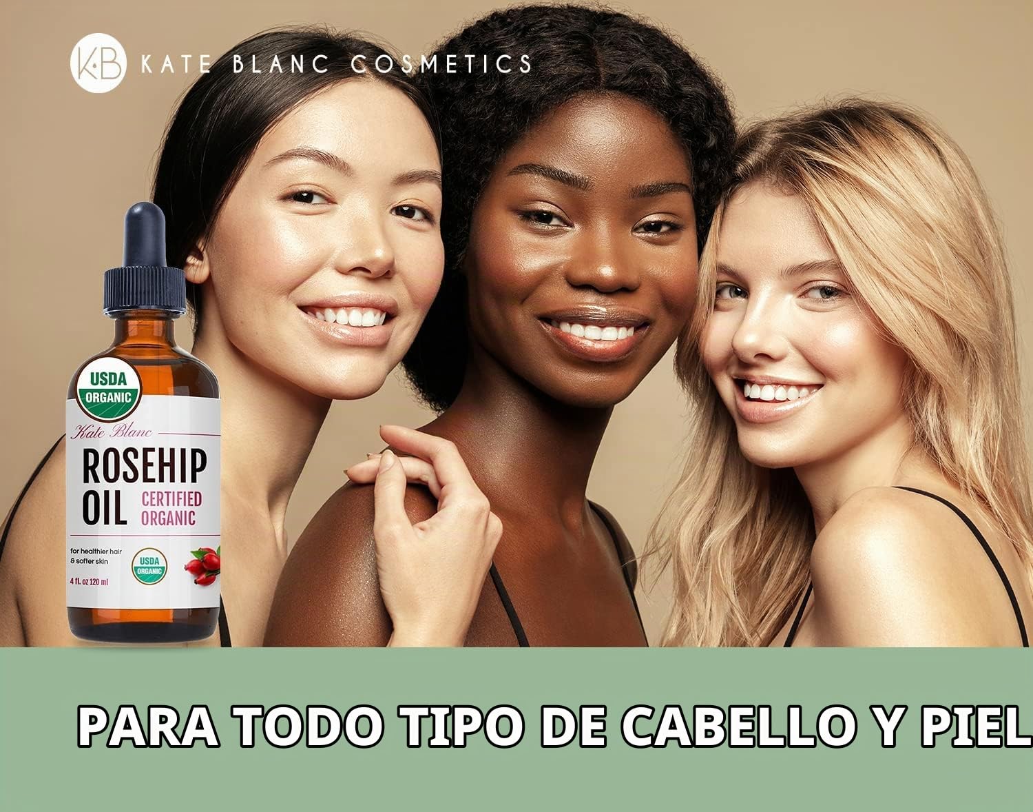 KATE BLANC COSMETICS ACEITE DE ROSA MOSQUETA PARA CARA Y PIEL 4 ONZAS, ORGÁNICO, PURO, PRENSADO EN FRÍO , ACEITE FACIAL - 5
