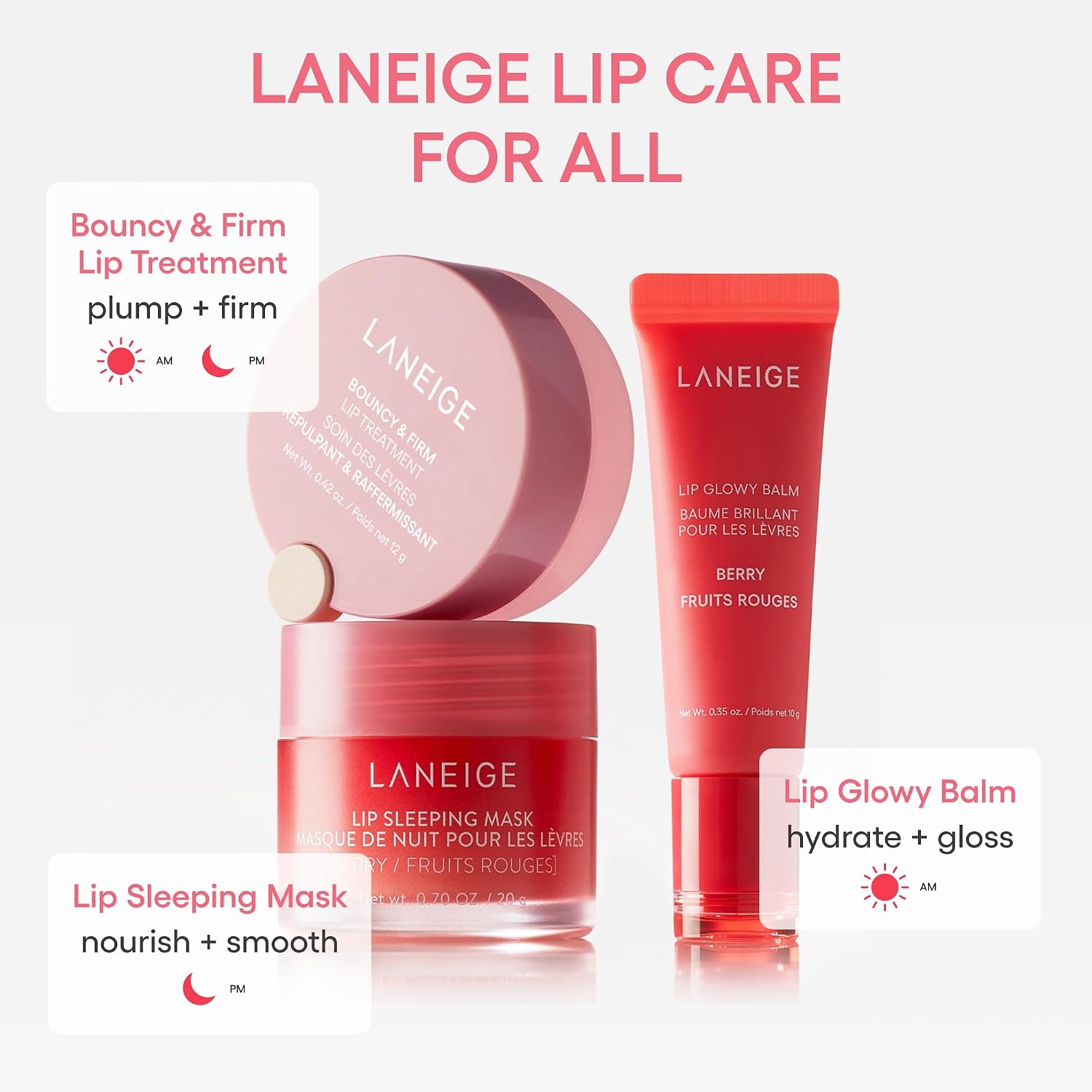 LANEIGE TRATAMIENTO LABIAL BOUNCY Y FIRM: CUIDADO LABIAL RELLENO Y REAFIRMANTE CON COMPLEJO DE PEONÍA Y COLÁGENO, CÁPSULAS - 7