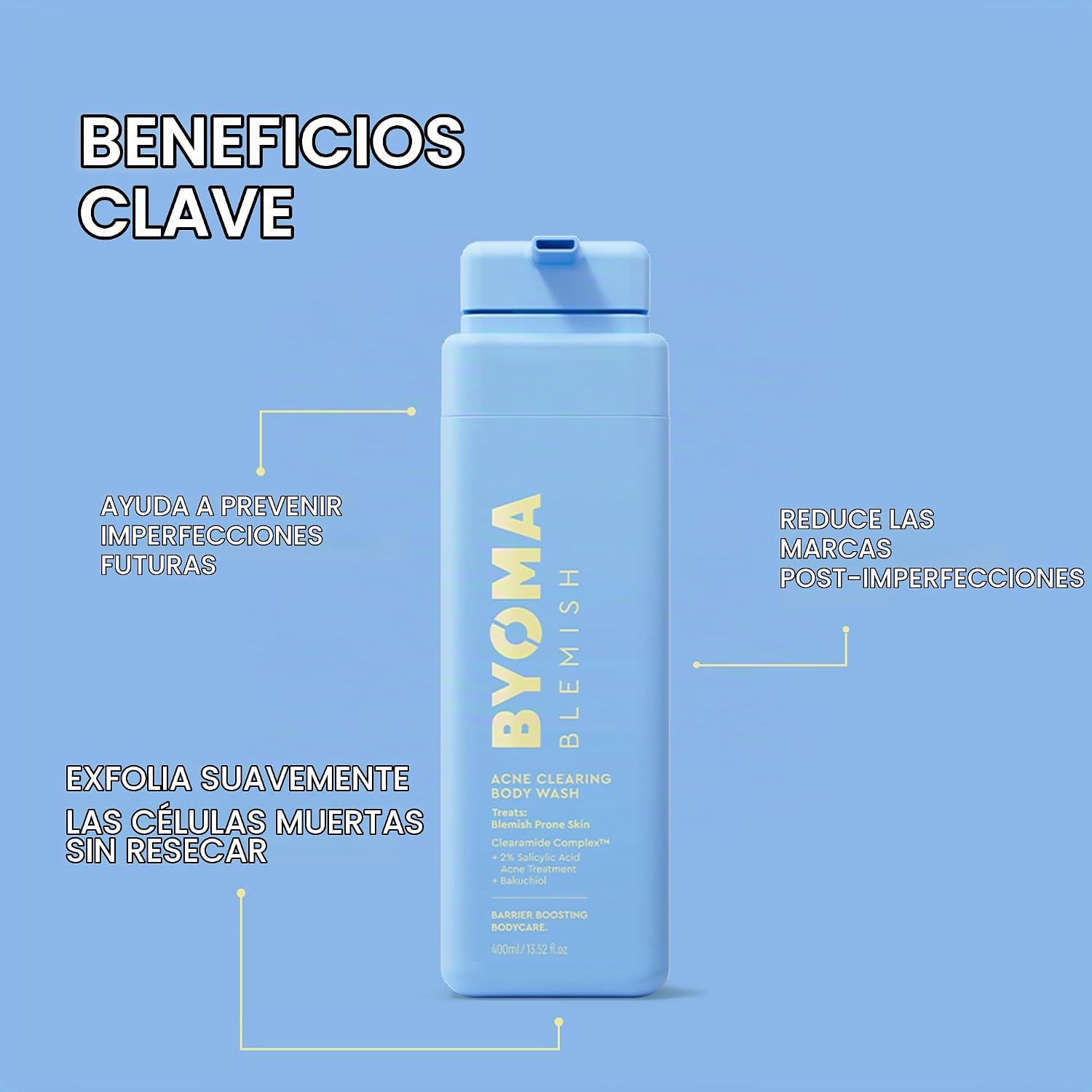 BYOMA GEL DE BAÑO PARA ELIMINAR EL ACNÉ DE MANCHAS - 3