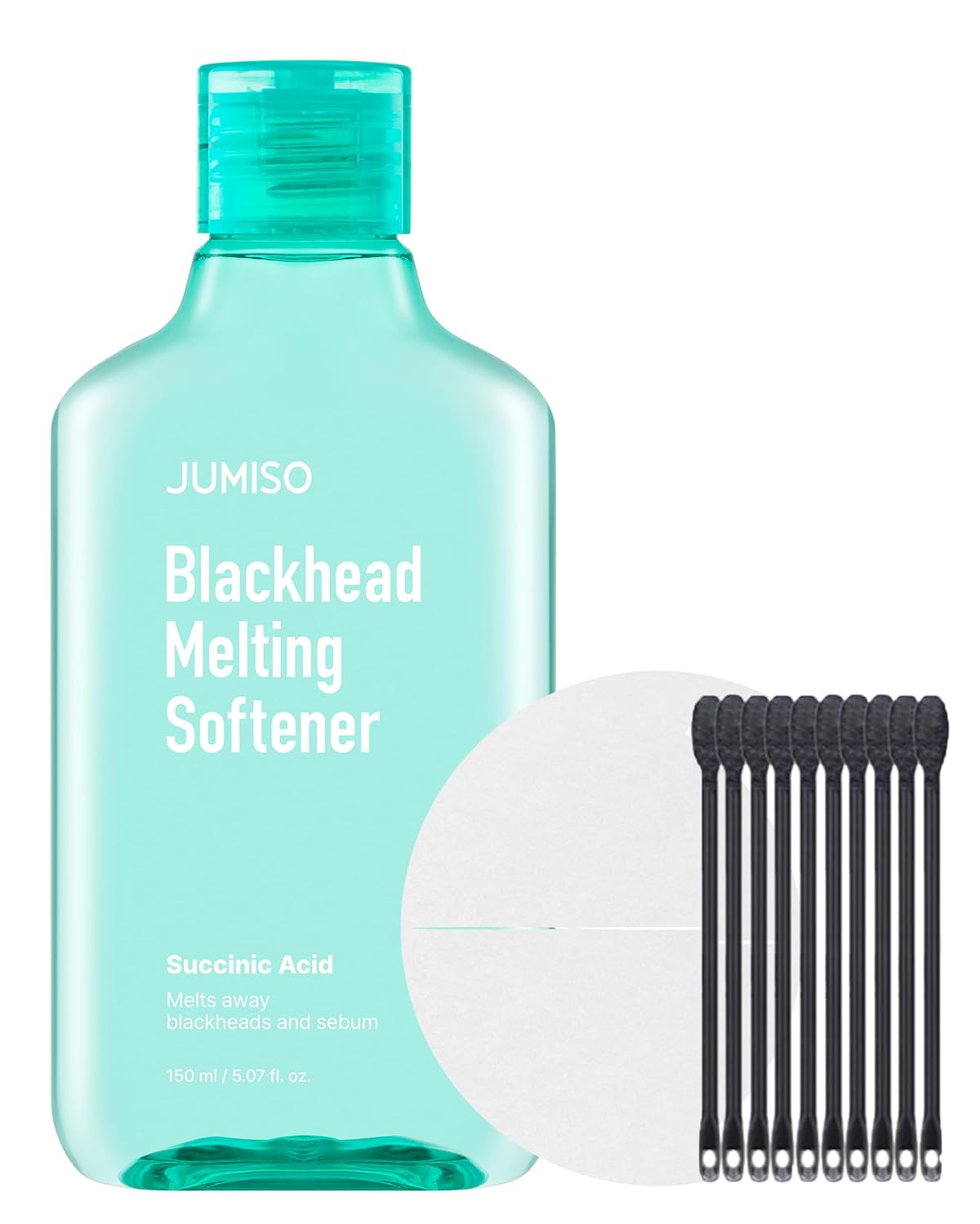 JUMISO KIT DE MAQUILLAJE REMOVEDOR DE PUNTOS NEGROS PARA NARIZ DE FRESA, 5.1 FL OZ ALMOHADILLAS HISOPOS - 1