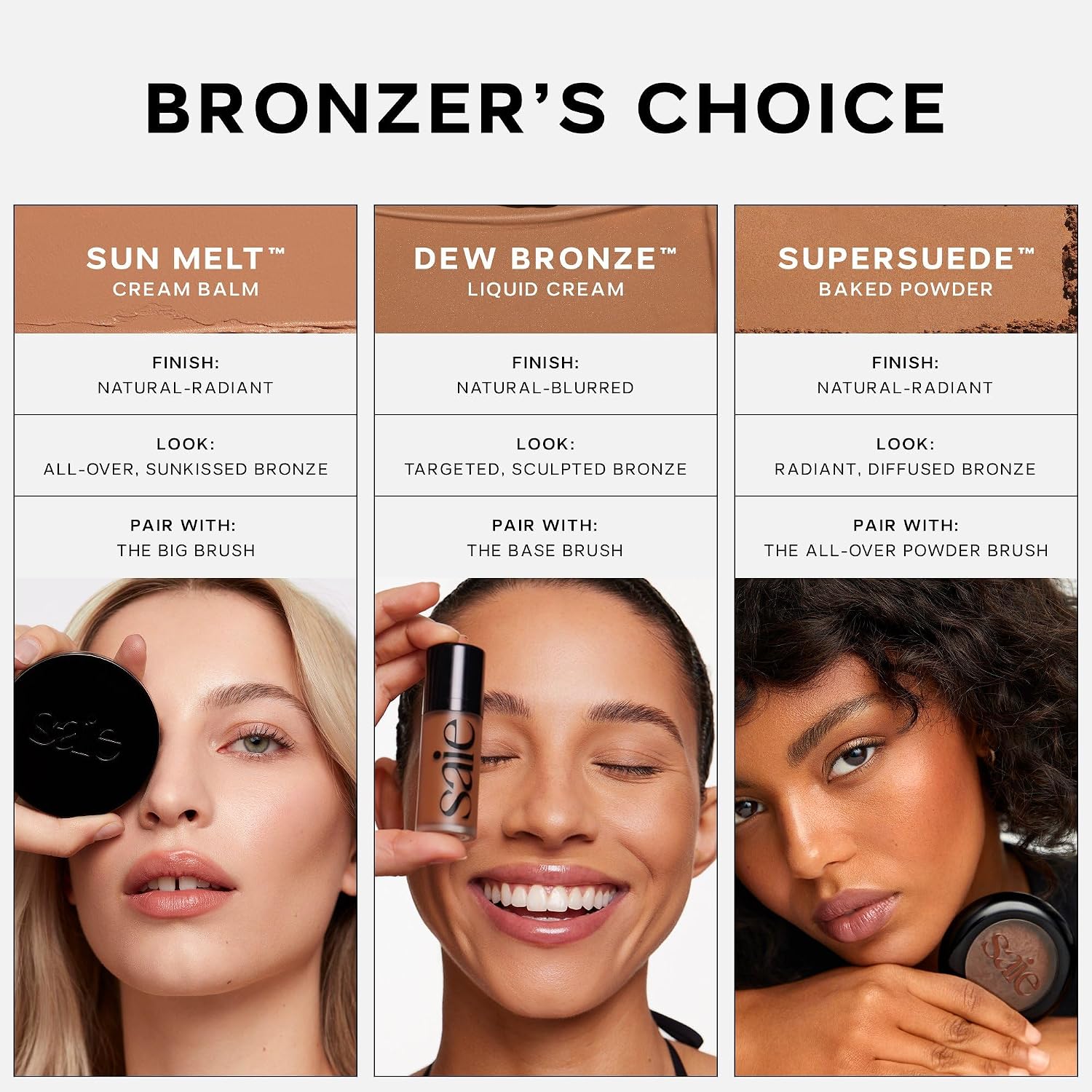 SAIE SUN MELT CREMA BRONZER - BRONCEADOR FACIAL DE BÁLSAMO CONSTRUIBLE PARA ESCULPIR SIN ESFUERZO, CONTORNO DE CREMA - 6