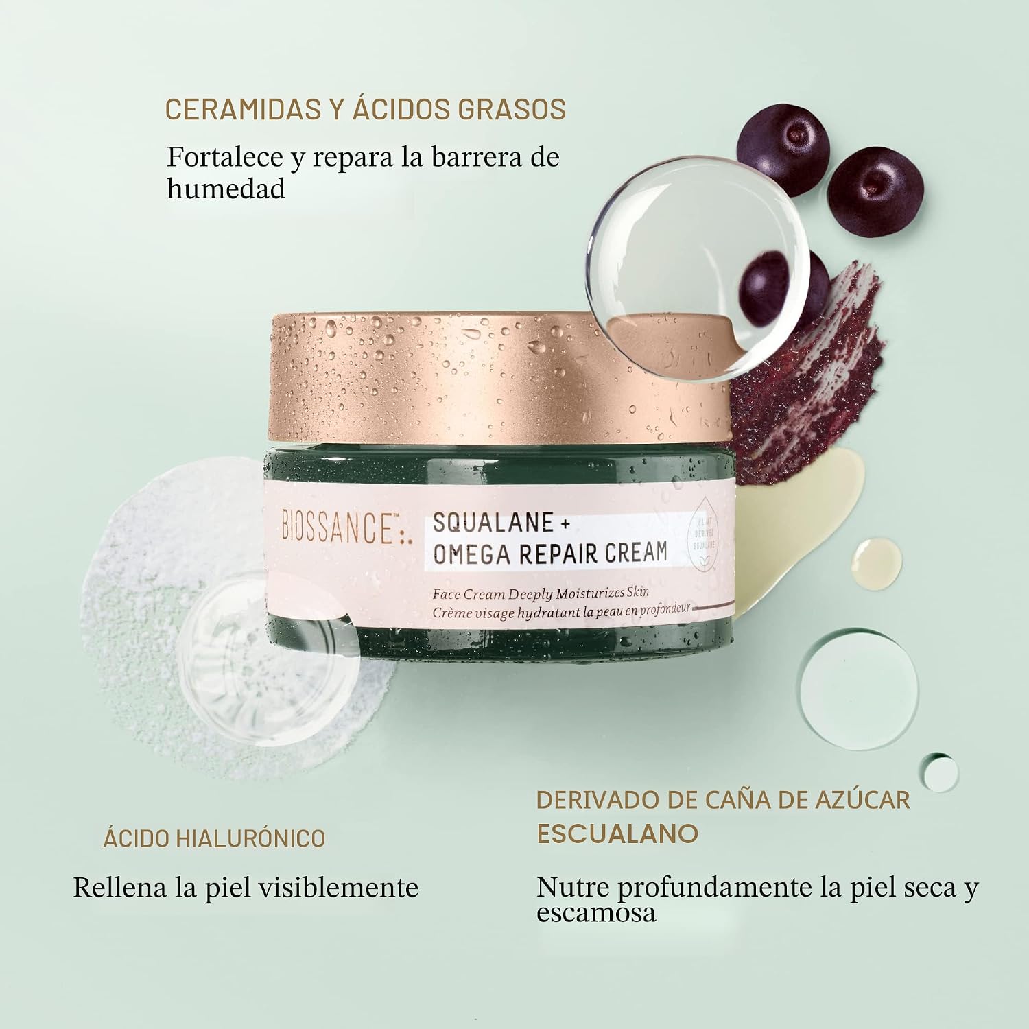 BIOSSANCE CREMA REPARADORA SQUALANE OMEGA - 4