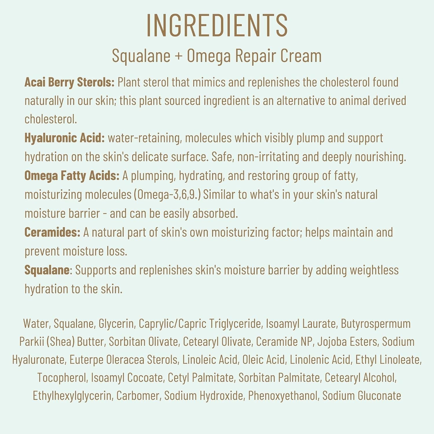 BIOSSANCE CREMA REPARADORA SQUALANE OMEGA - 6
