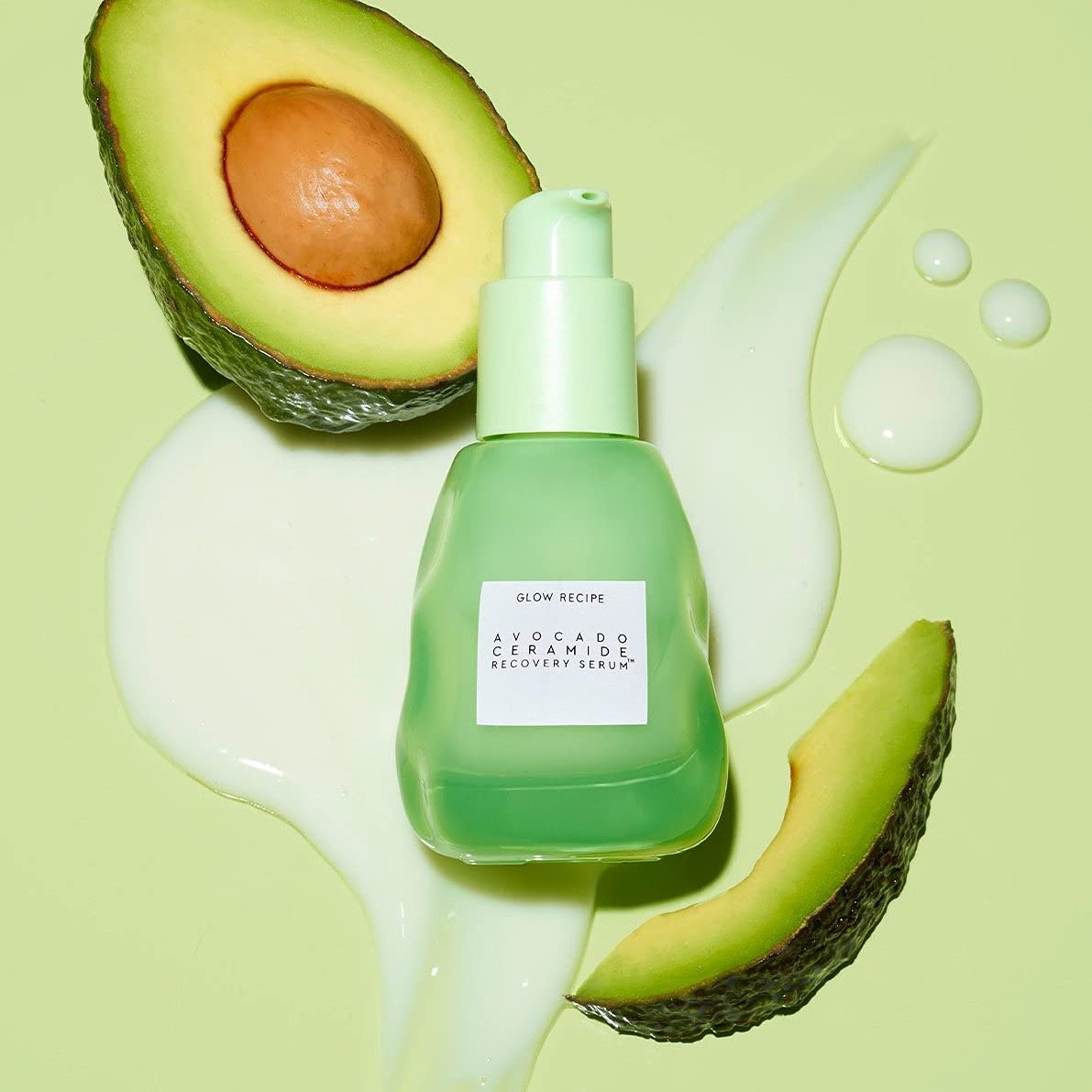 SUERO DE CERÁMIDA DE AGUACATE BRILLO GLOW RECIPE - SUERO FACIAL HIDRATANTE Y CALMANTE PARA MUJERES Y HOMBRES, ALIVIO - 3