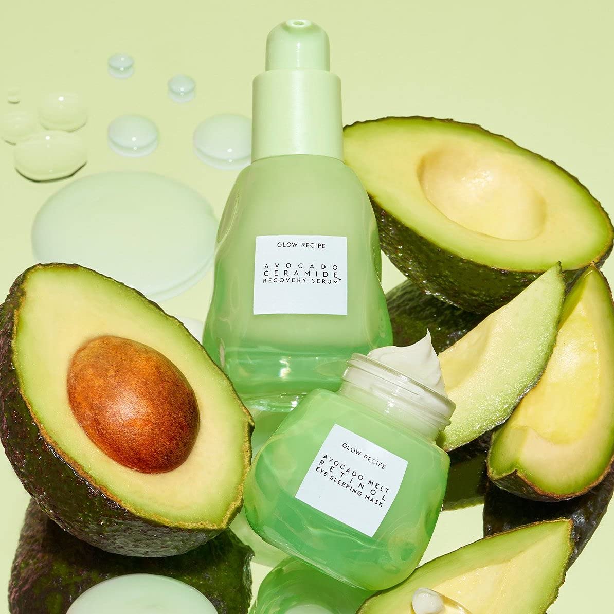 SUERO DE CERÁMIDA DE AGUACATE BRILLO GLOW RECIPE - SUERO FACIAL HIDRATANTE Y CALMANTE PARA MUJERES Y HOMBRES, ALIVIO - 5