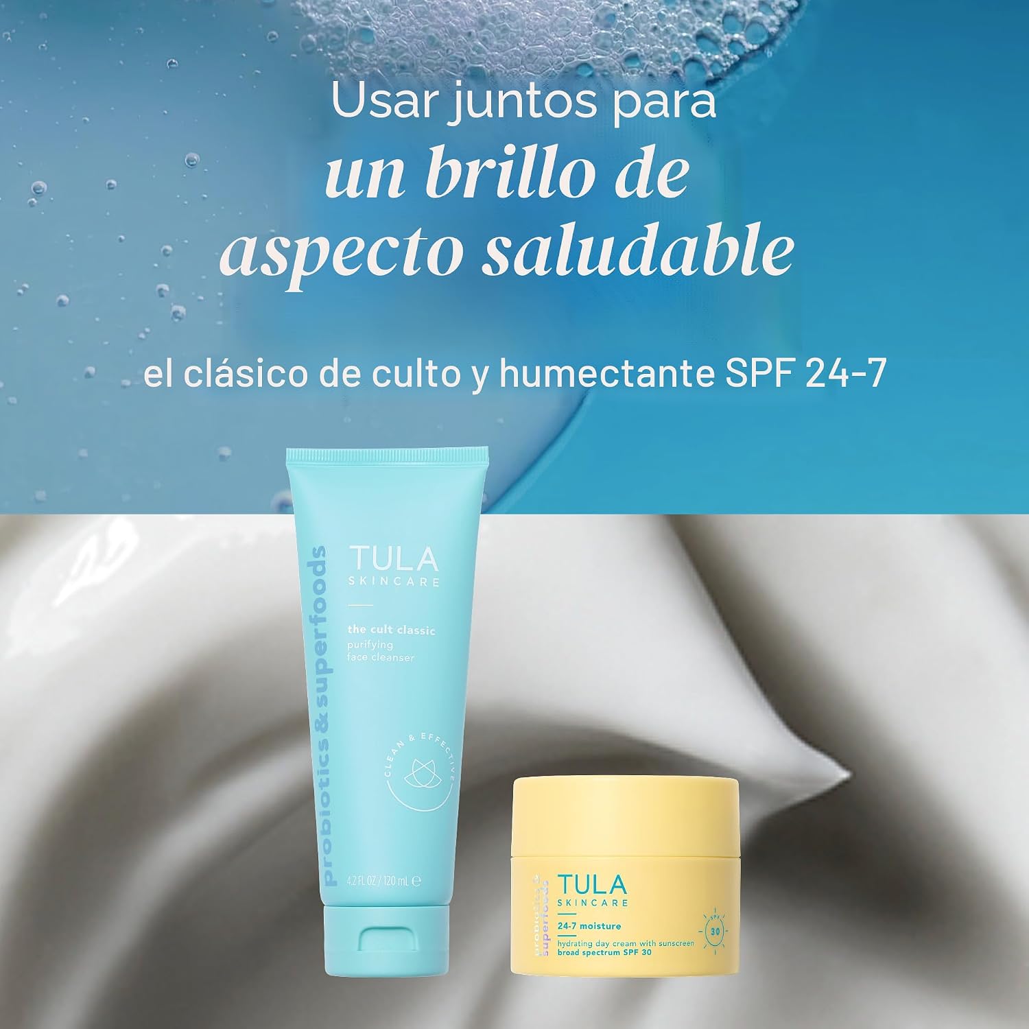 TULA SKIN CARE 24-7 CREMA HIDRATANTE DE DÍA SPF - HIDRATANTE ANTIENVEJECIMIENTO PARA ROSTRO CON SPF 30, CONTIENE EXTRACTO - 7