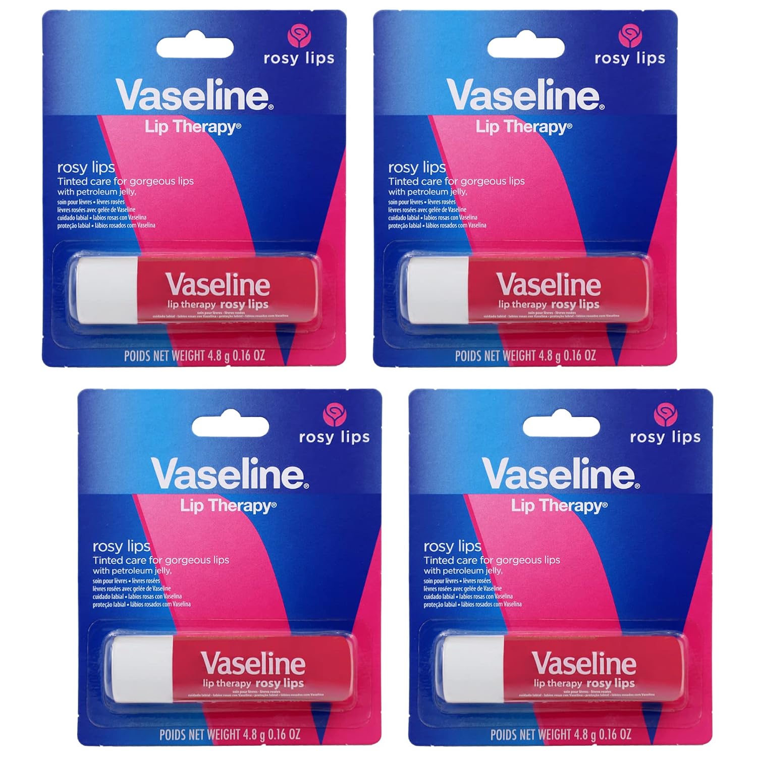 VASELINE TERAPIA LABIAL ROSY, NUTRICIÓN DE ACCIÓN RÁPIDA, IDEAL PARA LABIOS PARTIDOS, SECOS, AGRIETADOS O DAÑADOS, BÁLSAMO - 1