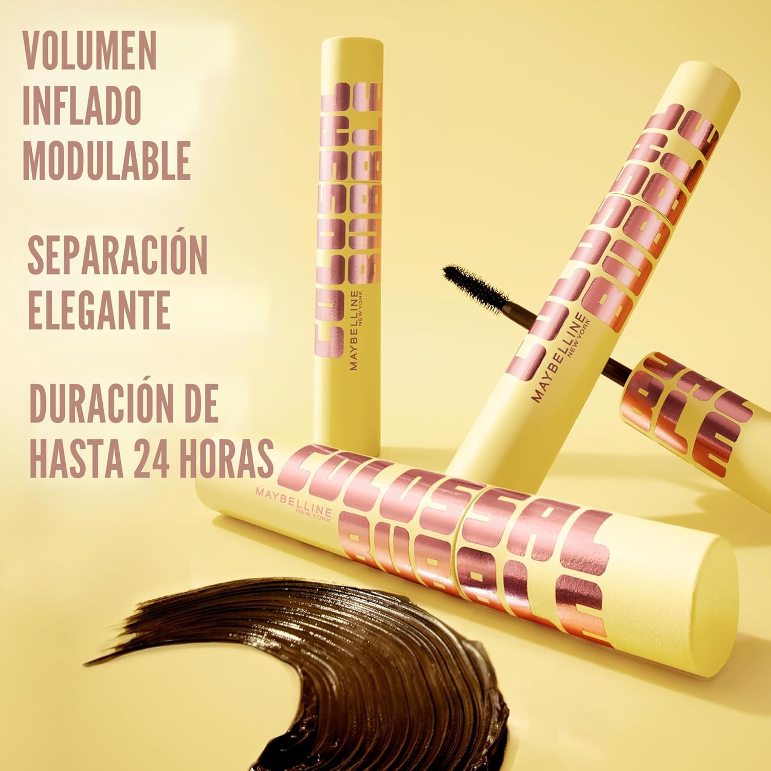 MAYBELLINE THE COLOSSAL BUBBLE MÁSCARA LAVABLE, FÓRMULA PARA DAR VOLUMEN Y LONGITUD A LAS PESTAÑAS, PARA PESTAÑAS AUDACES - 3