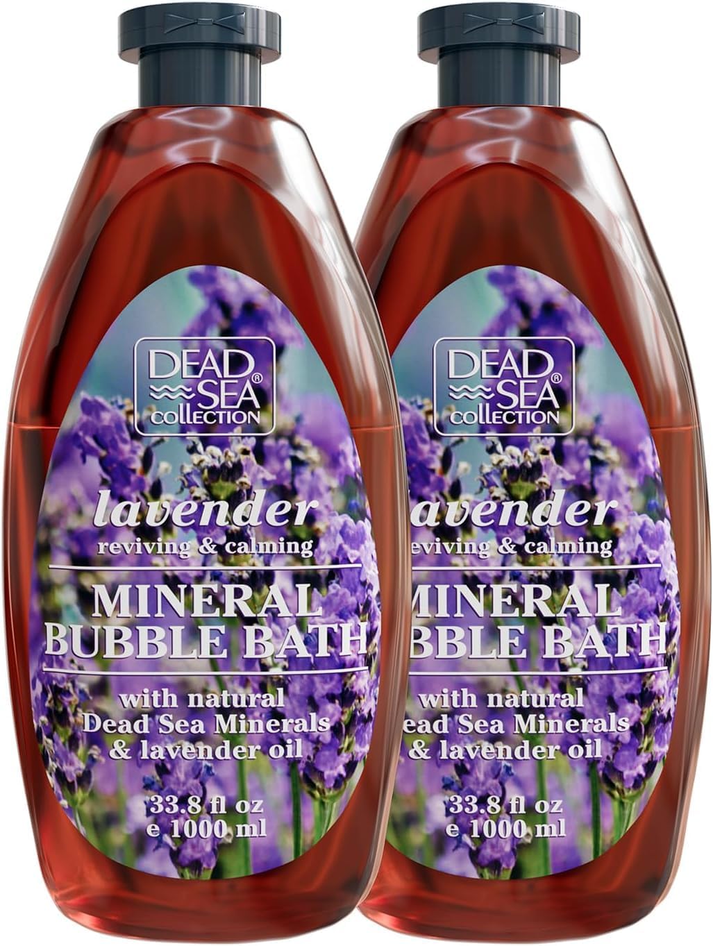 DEAD SEA COLLECTION BAÑO DE BURBUJAS CON LAVANDA PARA MUJERES Y HOMBRES, ACEITE DE LAVANDA Y MINERALES PUROS DEL MAR MUERTO, - 1