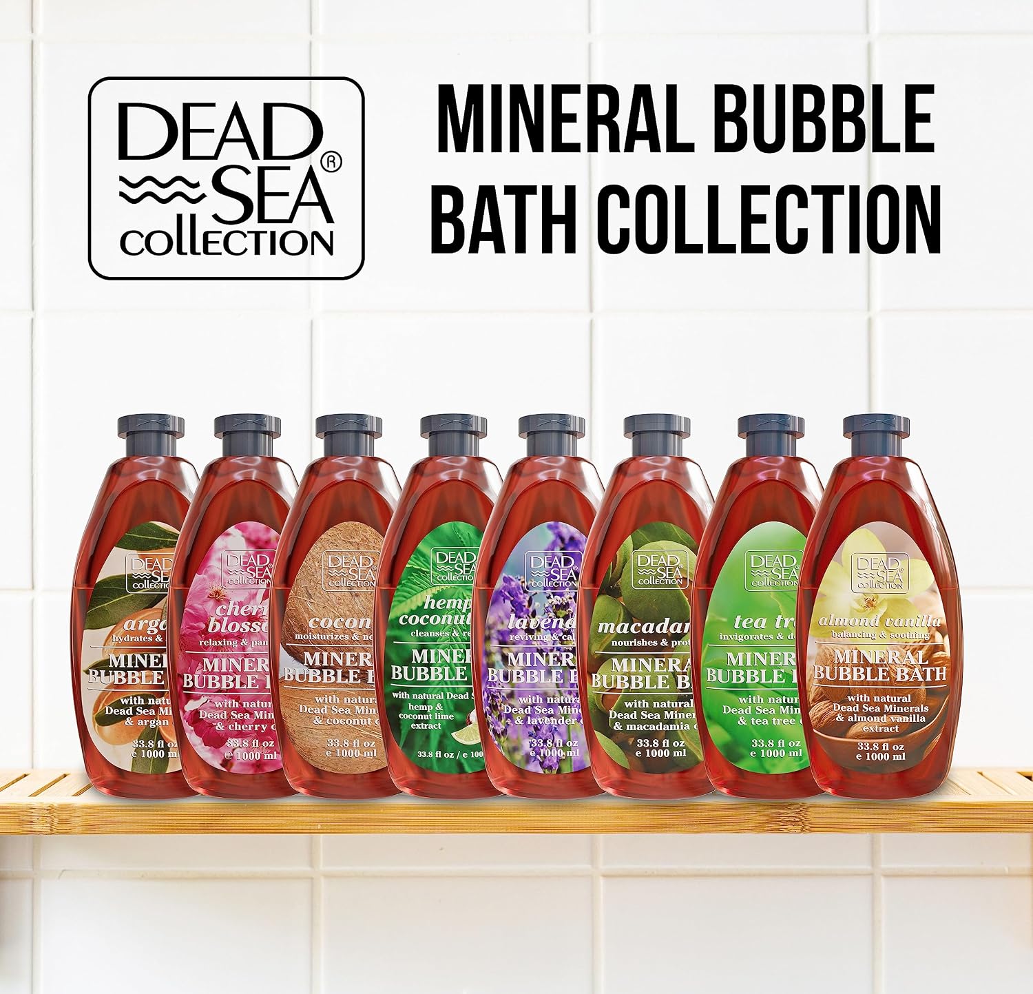 DEAD SEA COLLECTION BAÑO DE BURBUJAS CON LAVANDA PARA MUJERES Y HOMBRES, ACEITE DE LAVANDA Y MINERALES PUROS DEL MAR MUERTO, - 6