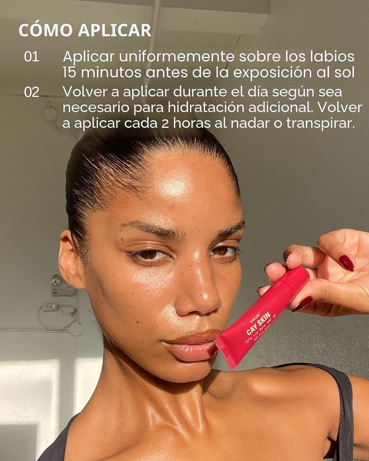 BĂLSAMO LABIAL CAY SKIN ISLE SPF 30 ALTO BRILLO, HIDRATANTE BRILLO LABIAL LIGERO EN SABOR A AZĂCAR MORENO DE VAINILLA - 6