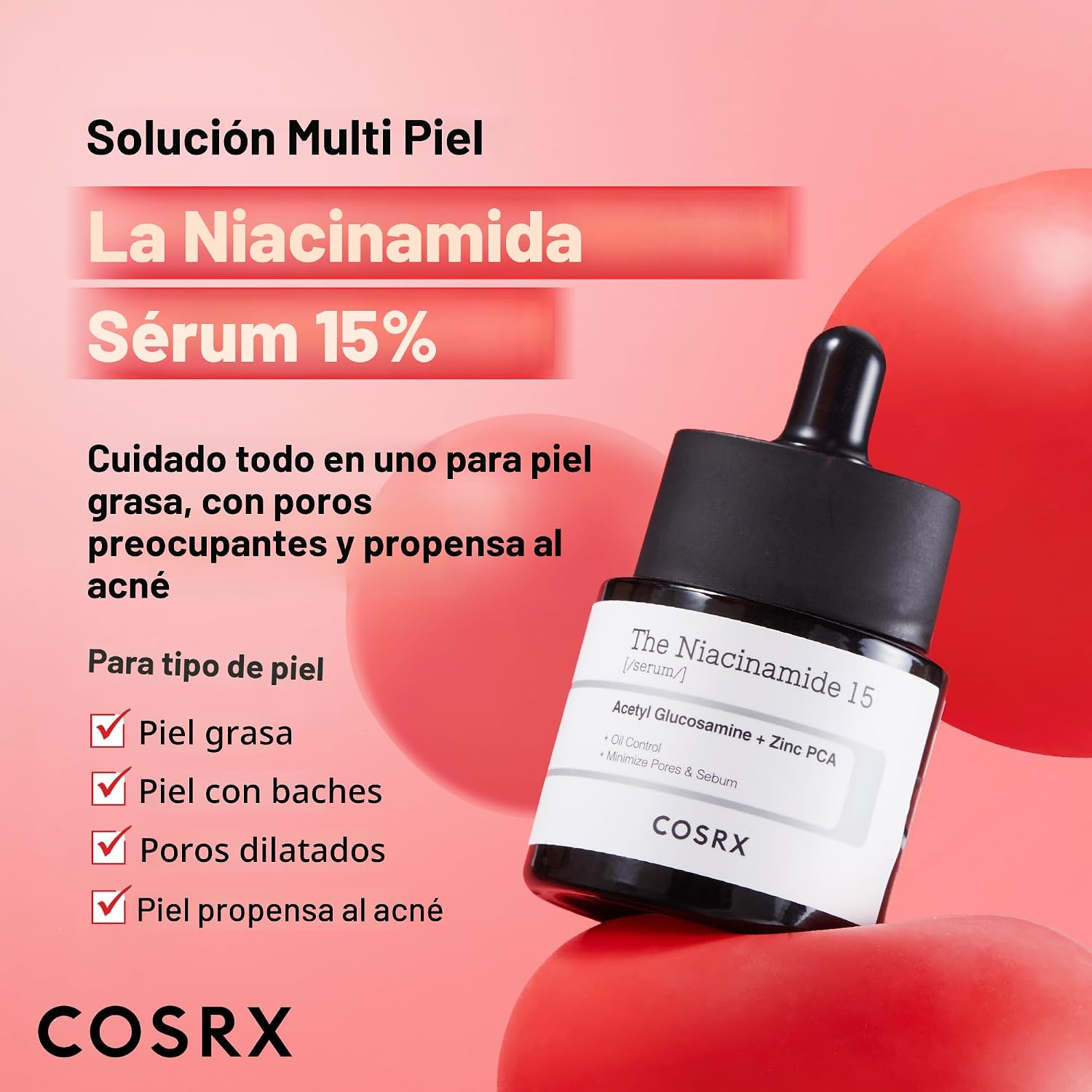 COSRX SUERO FACIAL DE NIACINAMIDA AL 15%, 0.67 ONZAS LÍQUIDAS, SUERO MINIMIZADOR DE POROS PARA CARA, TONO DE PIEL UNIFORME, - 2
