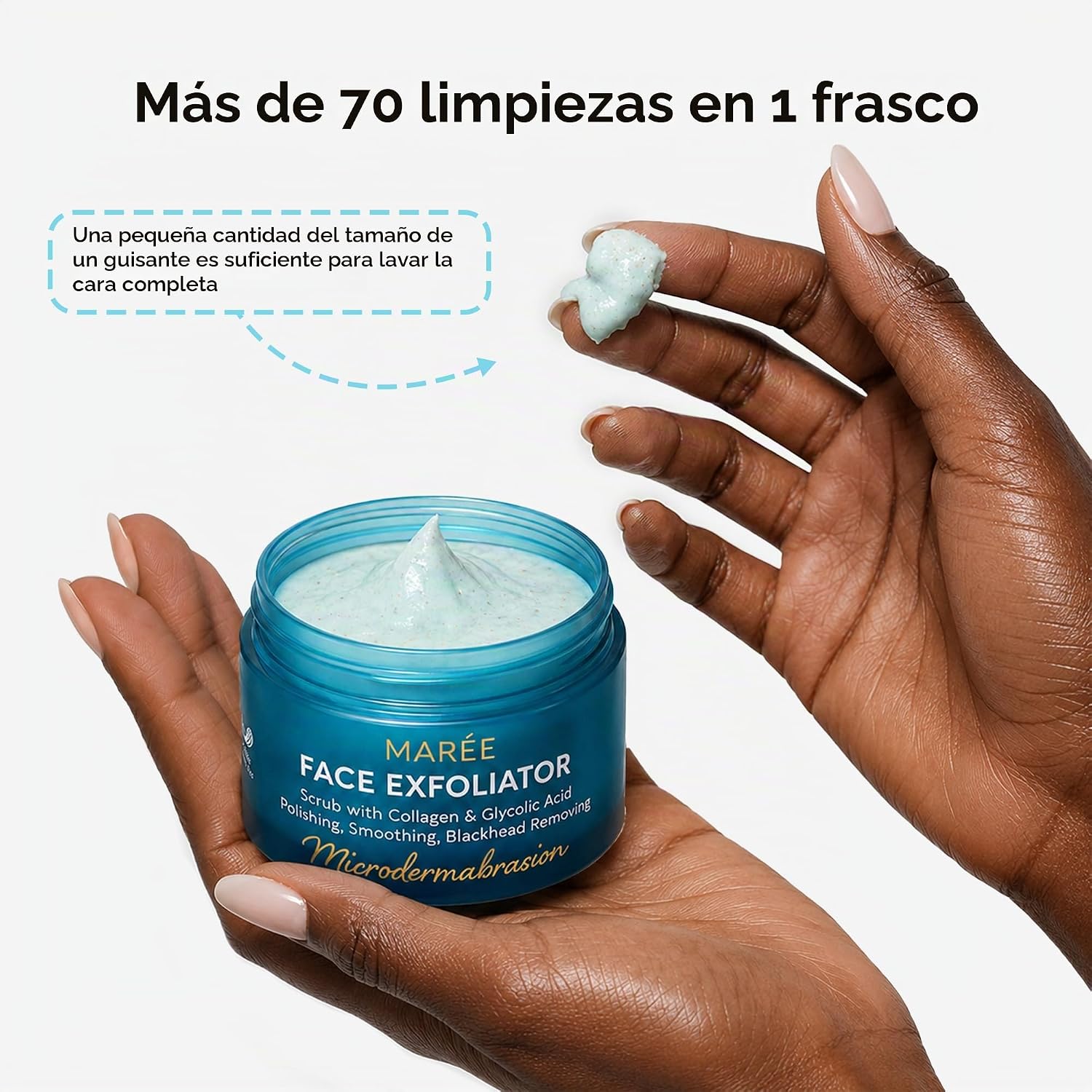 MAREE EXFOLIANTE FACIAL EXFOLIANTE FACIAL DE MICRODERMOABRASIÓN Y JABÓN EXFOLIANTE PARA MUJERES COLÁGENO Y ÁCIDO GLICÓLICO - 7