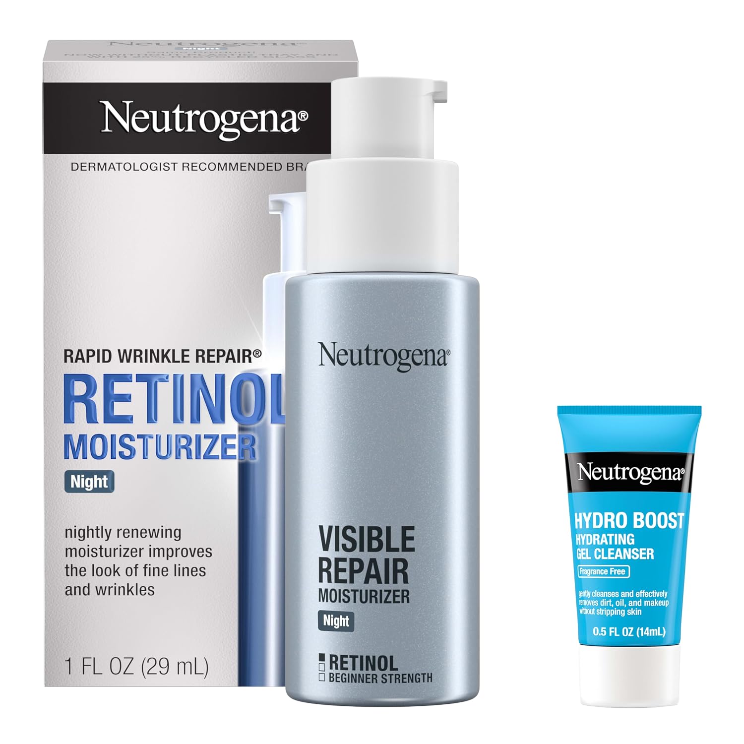 NEUTROGENA CREMA HIDRATANTE DE NOCHE RETINOL PARA REPARACIÓN RÁPIDA DE ARRUGAS, CREMA FACIAL ANTI-EDAD CON RETINOL Y ÁCIDO - 1