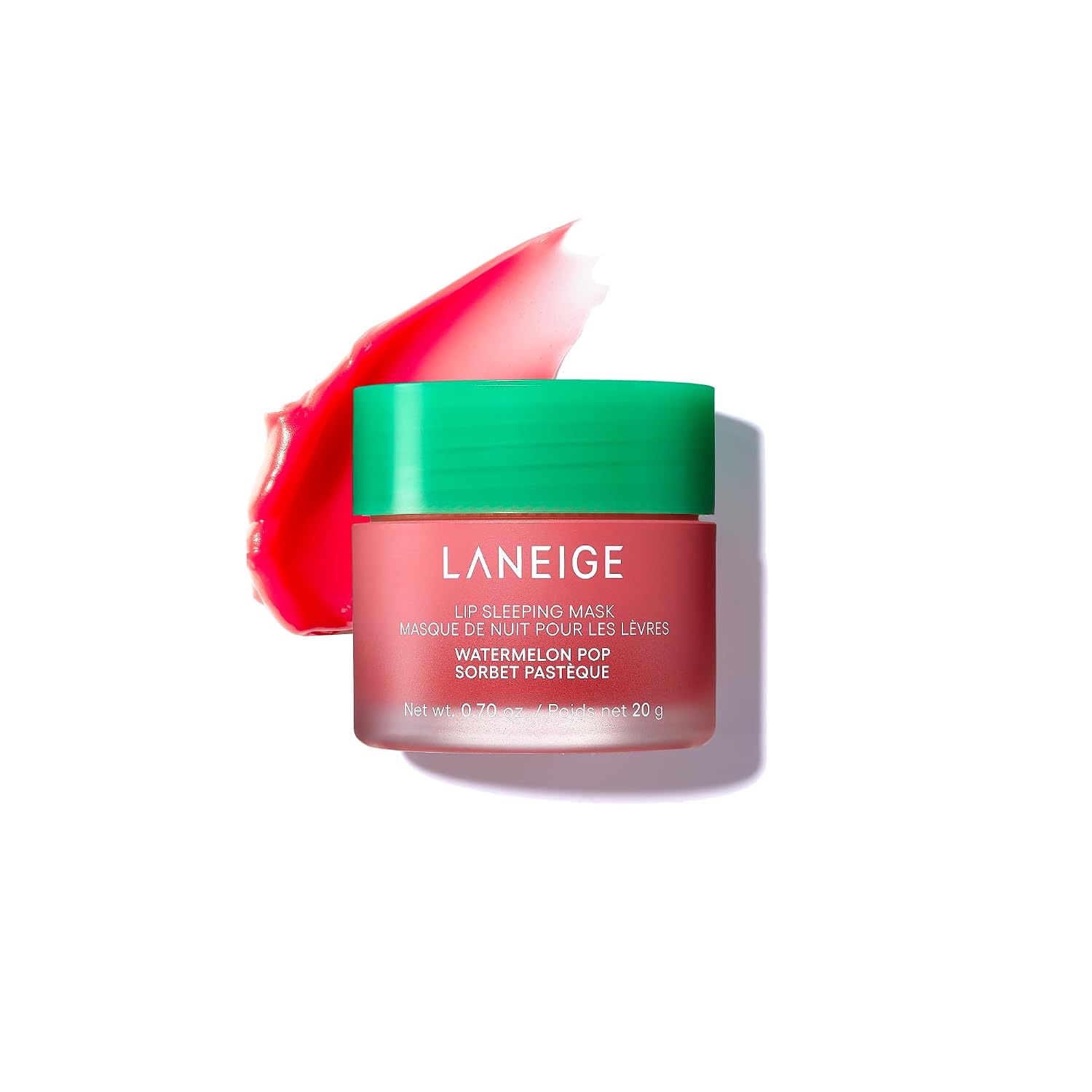 LANEIGE MASCARILLA DE LABIOS PARA DORMIR, WATERMELON POP: TRATAMIENTO LABIAL NUTRITIVO NOCTURNO CON VITAMINA C, MANTECA - 1