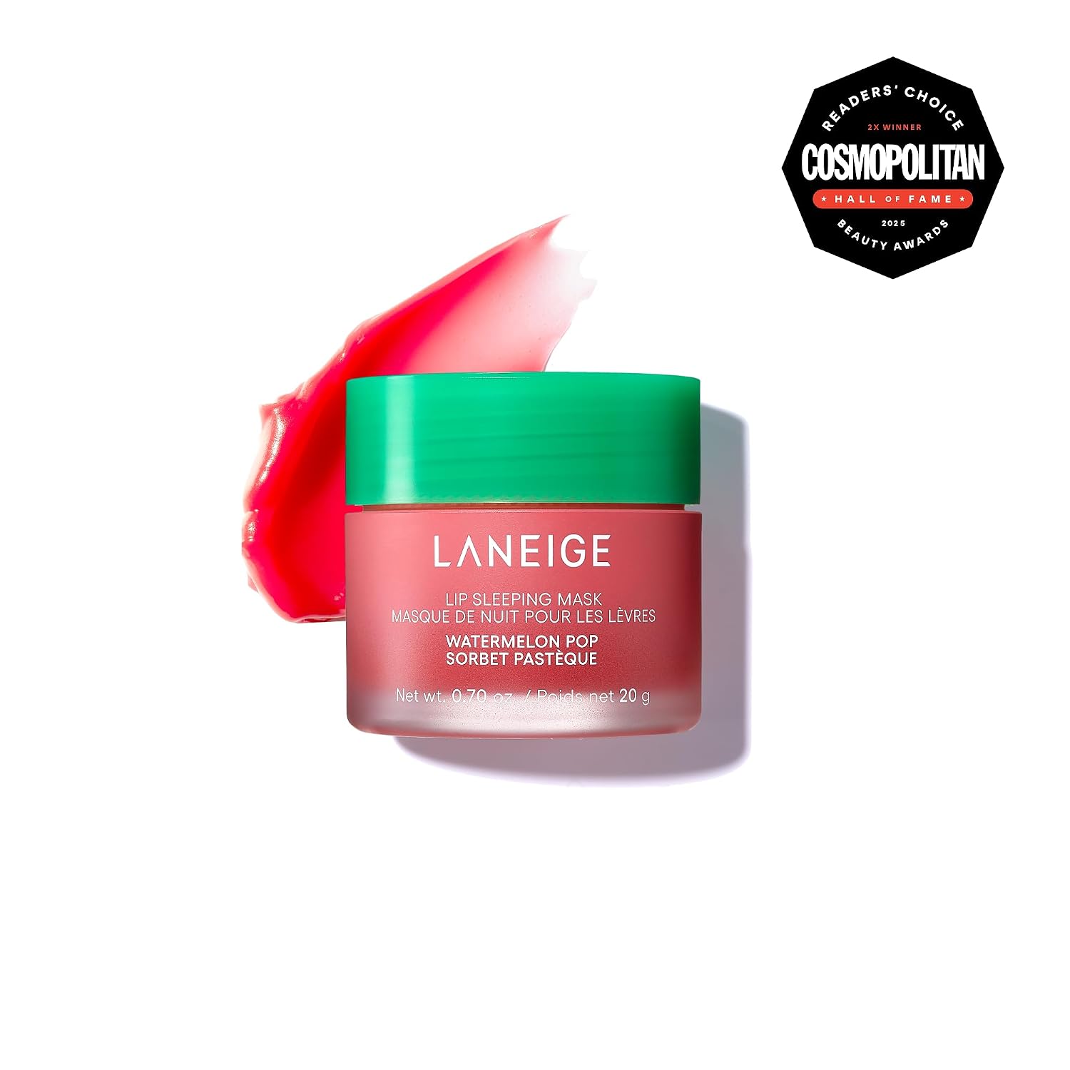 LANEIGE MASCARILLA DE LABIOS PARA DORMIR, WATERMELON POP: TRATAMIENTO LABIAL NUTRITIVO NOCTURNO CON VITAMINA C, MANTECA - 2
