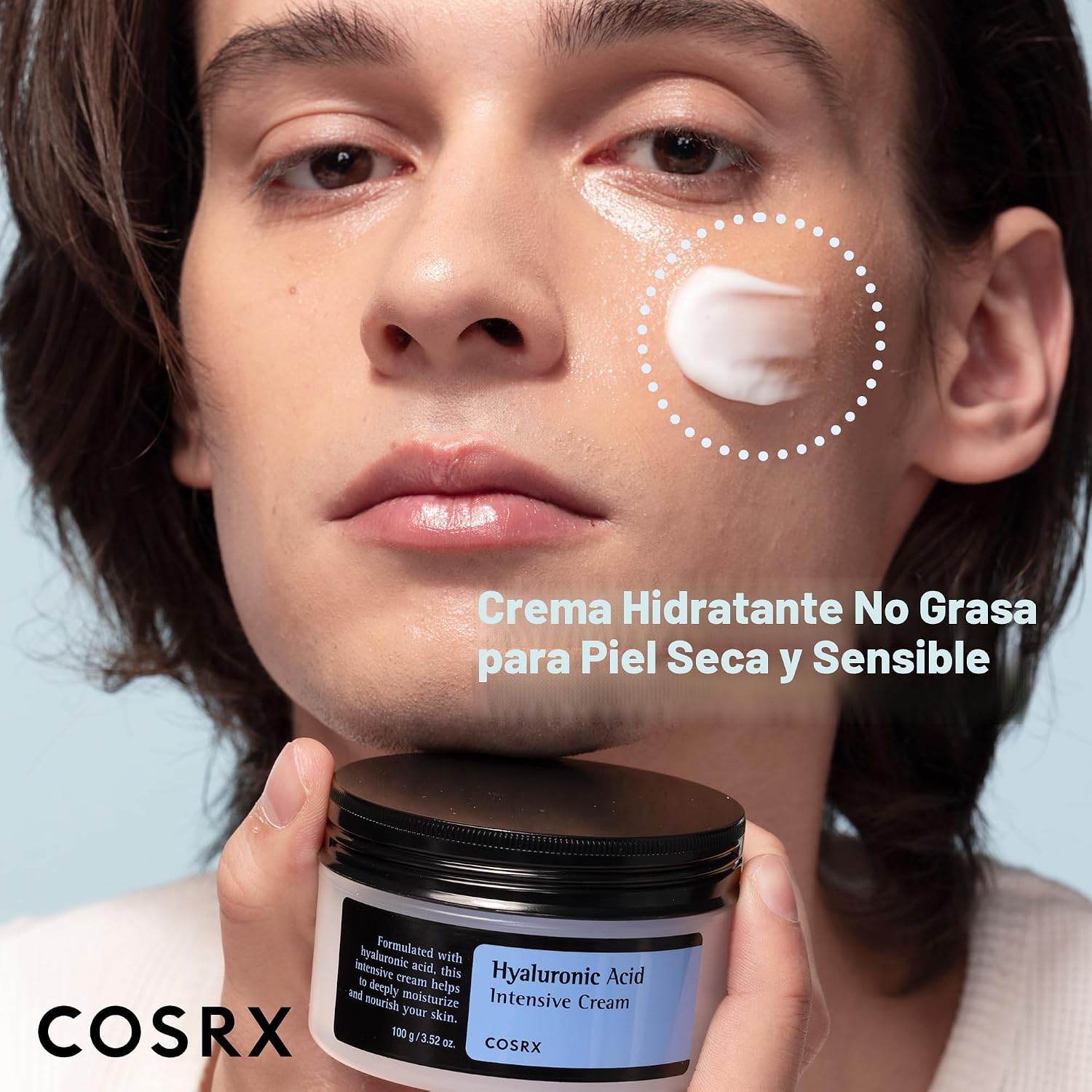 COSRX CREMA DE ÁCIDO HIALURÓNICO, HIDRATANTE DIARIO PARA PIELES SENSIBLES - 3