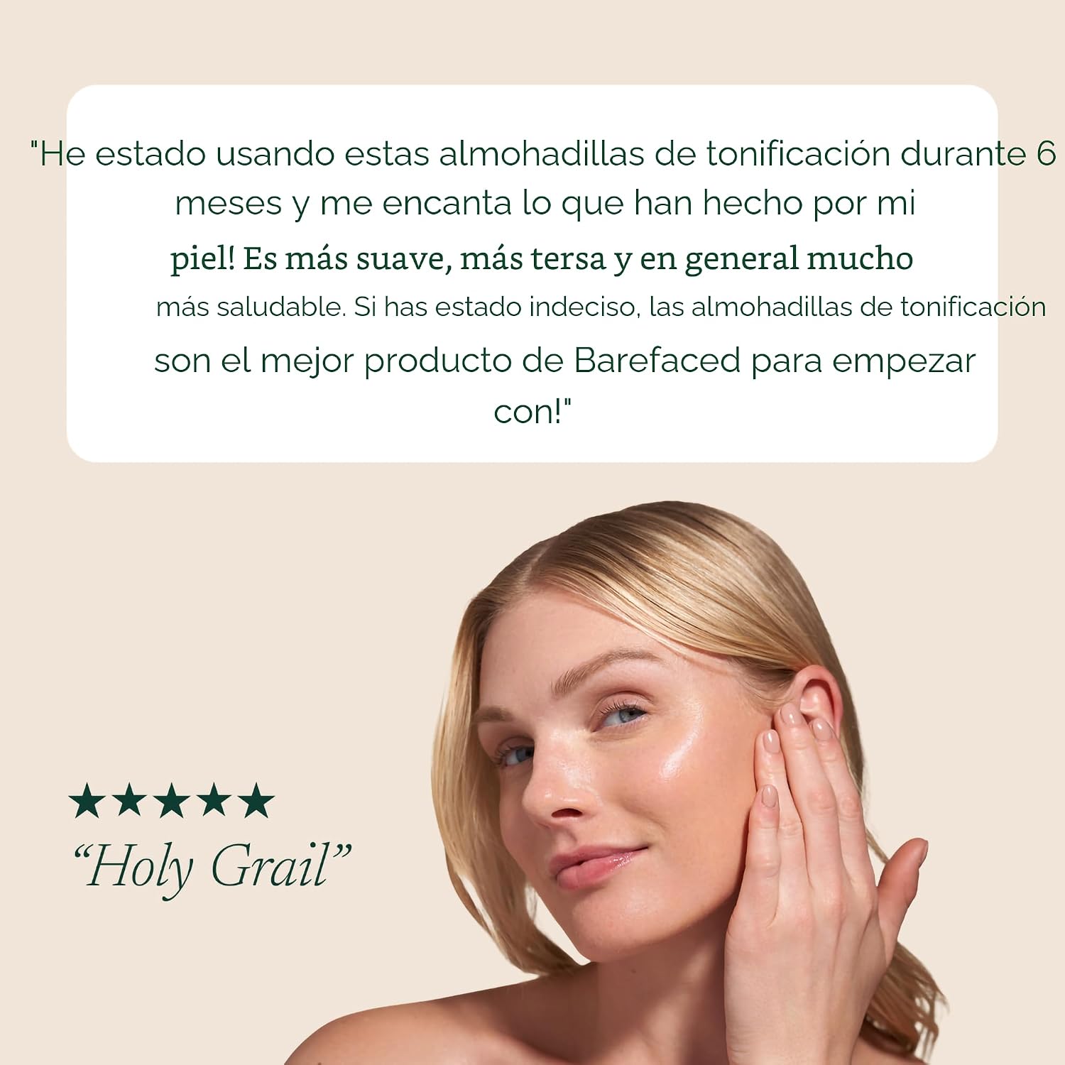 BAREFACED ALMOHADILLAS TONIFICANTES Y EXFOLIANTES TOALLITAS FACIALES DE ÁCIDO GLICÓLICO Y SALICÍLICO PARA MANCHAS, MANCHAS - 5