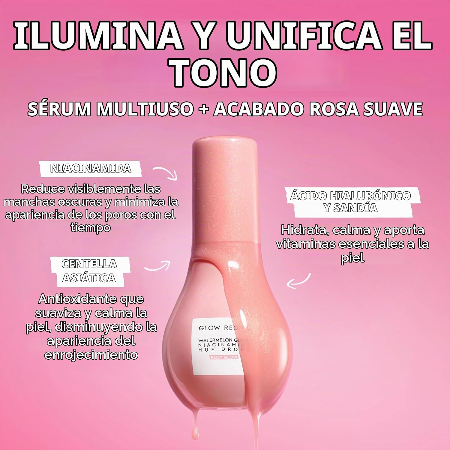 BRILLO GLOW RECIPE HUE DROPS SUERO FACIAL TINTADO - GOTAS ILUMINADORAS PARA ILUMINAR E HIDRATAR - BASE DE MAQUILLAJE - 2