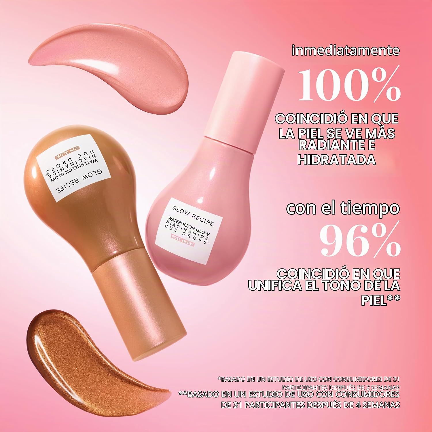 BRILLO GLOW RECIPE HUE DROPS SUERO FACIAL TINTADO - GOTAS ILUMINADORAS PARA ILUMINAR E HIDRATAR - BASE DE MAQUILLAJE - 6