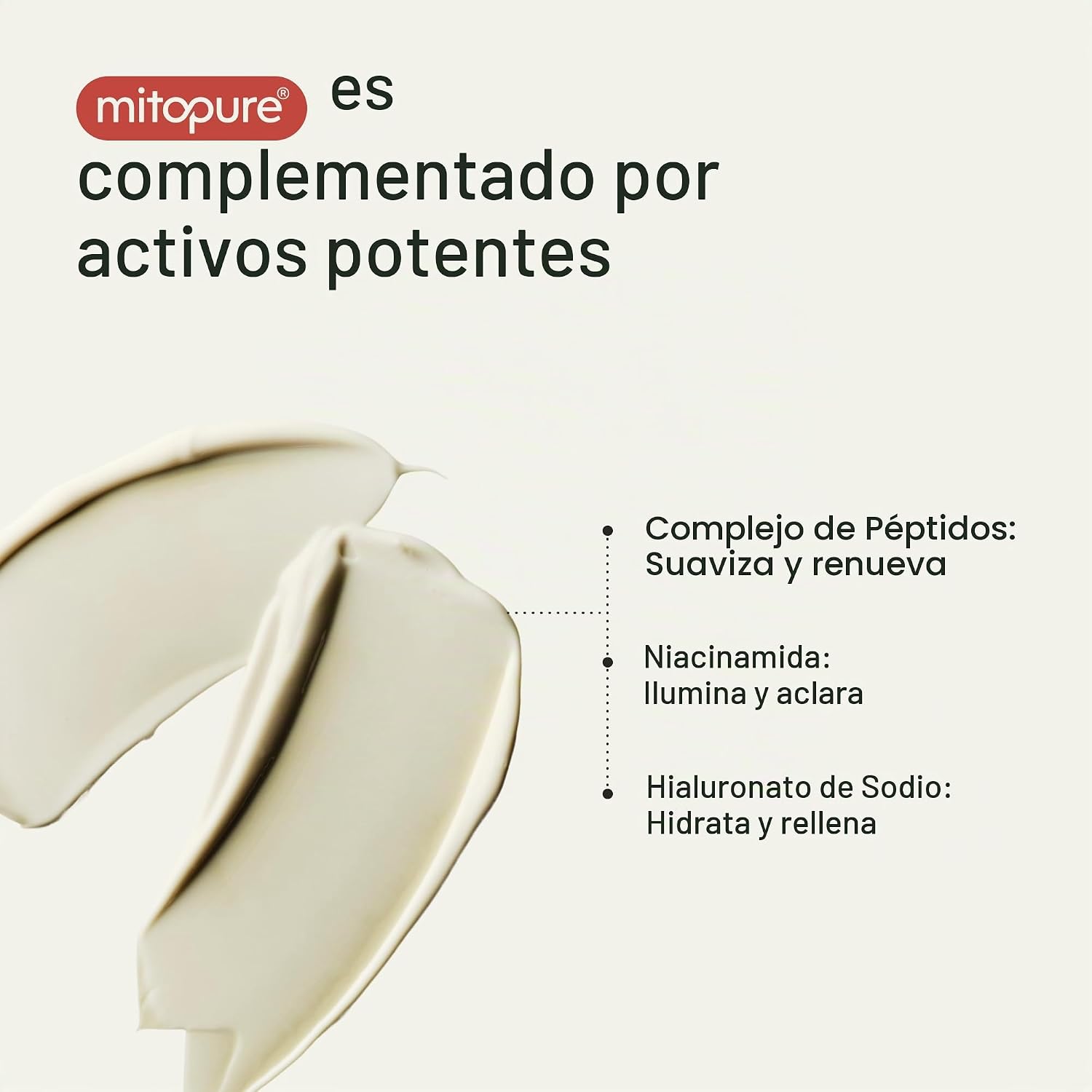 TIMELINE MITOPURE - CREMA HIDRATANTE LIGERA CON PÉPTIDOS PARA HIDRATAR, RELLENAR Y PROTEGER LA PIEL SECA - 1.7 ONZAS LÍQUIDAS - 5