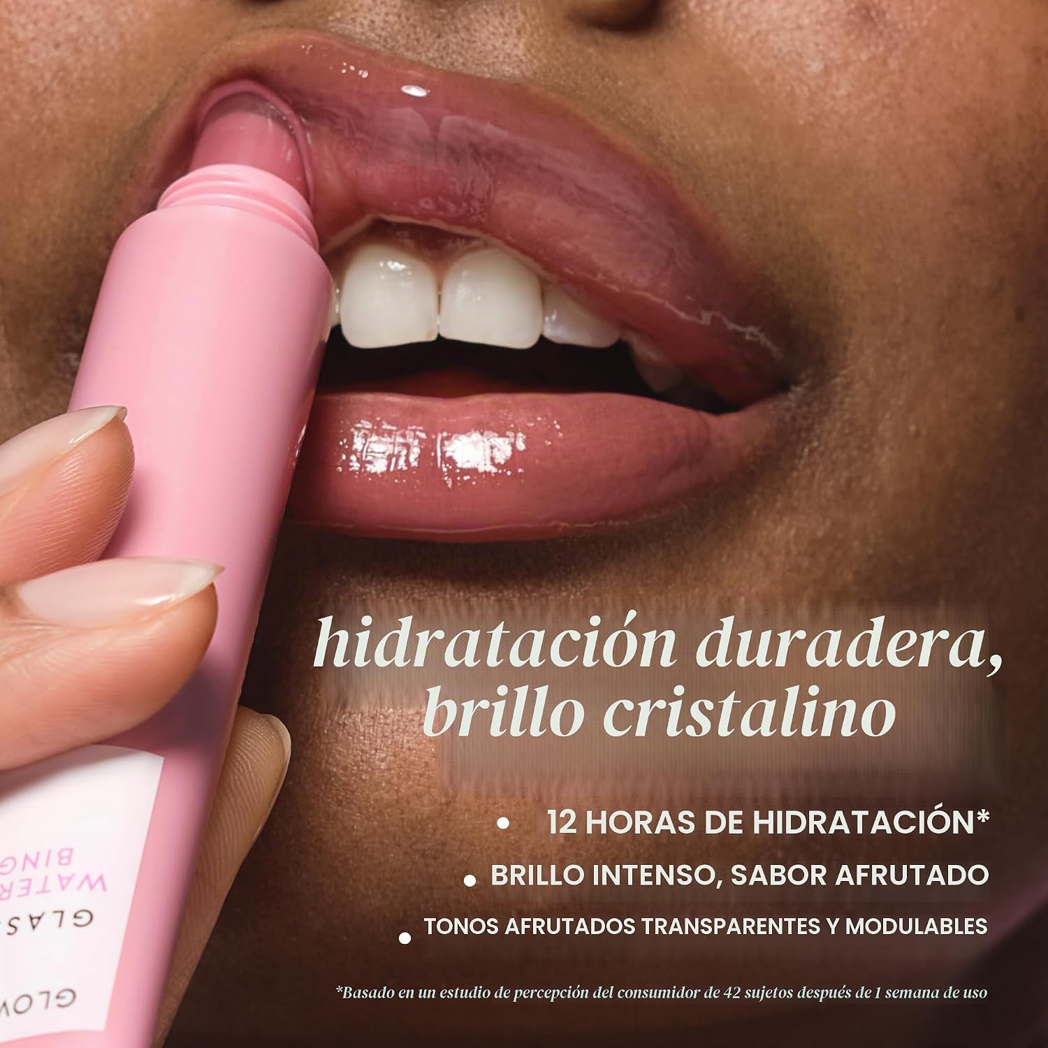 BRILLO GLOW RECIPE TRATAMIENTO LABIAL GLASS BALM - BĂLSAMO LABIAL E HIDRATANTE DE 12 HORAS CON ĂCIDO HIALURĂNICO - 3
